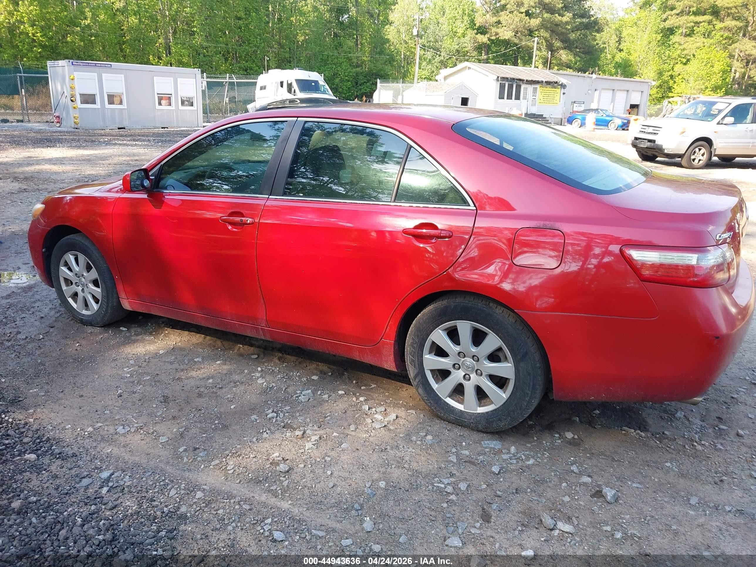 2007 Toyota Camry Xle V6 Red vin: 4T1BK46K67U024577