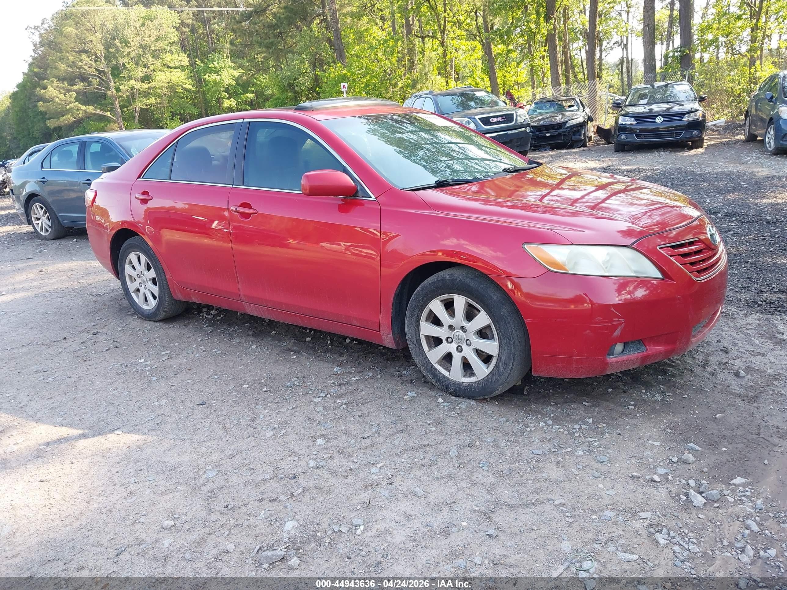 2007 Toyota Camry Xle V6 Red vin: 4T1BK46K67U024577