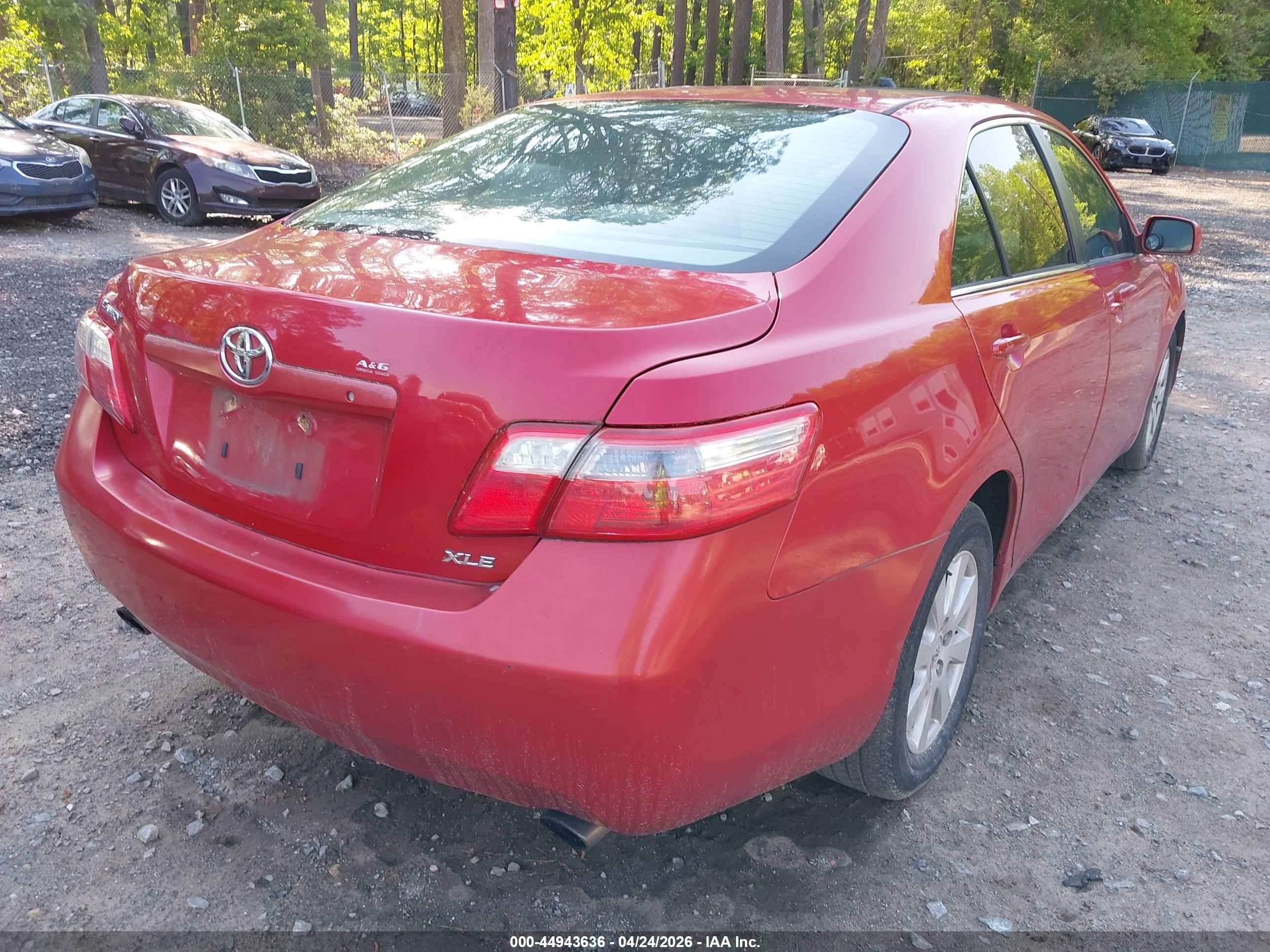 2007 Toyota Camry Xle V6 Red vin: 4T1BK46K67U024577