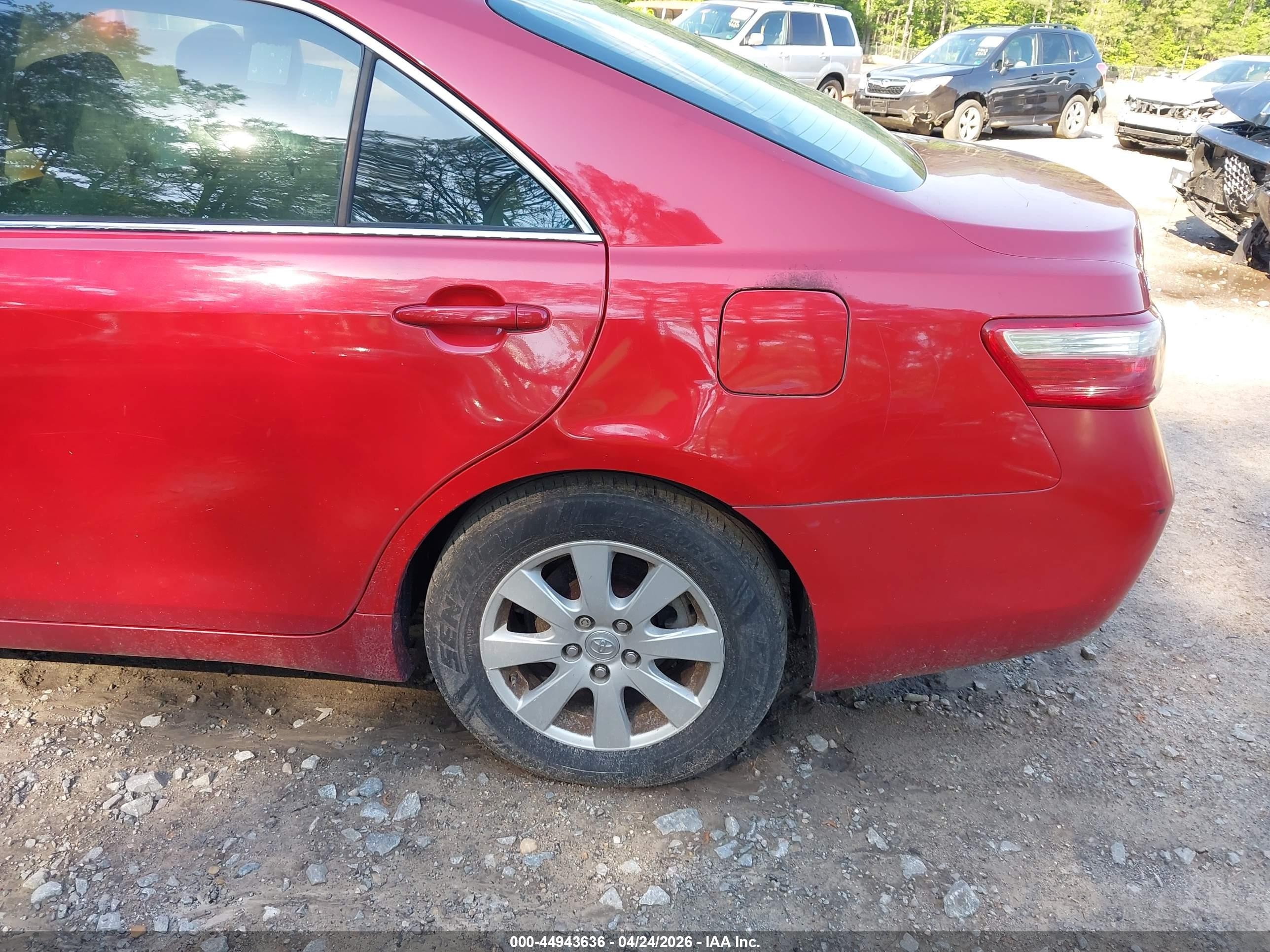 2007 Toyota Camry Xle V6 Red vin: 4T1BK46K67U024577