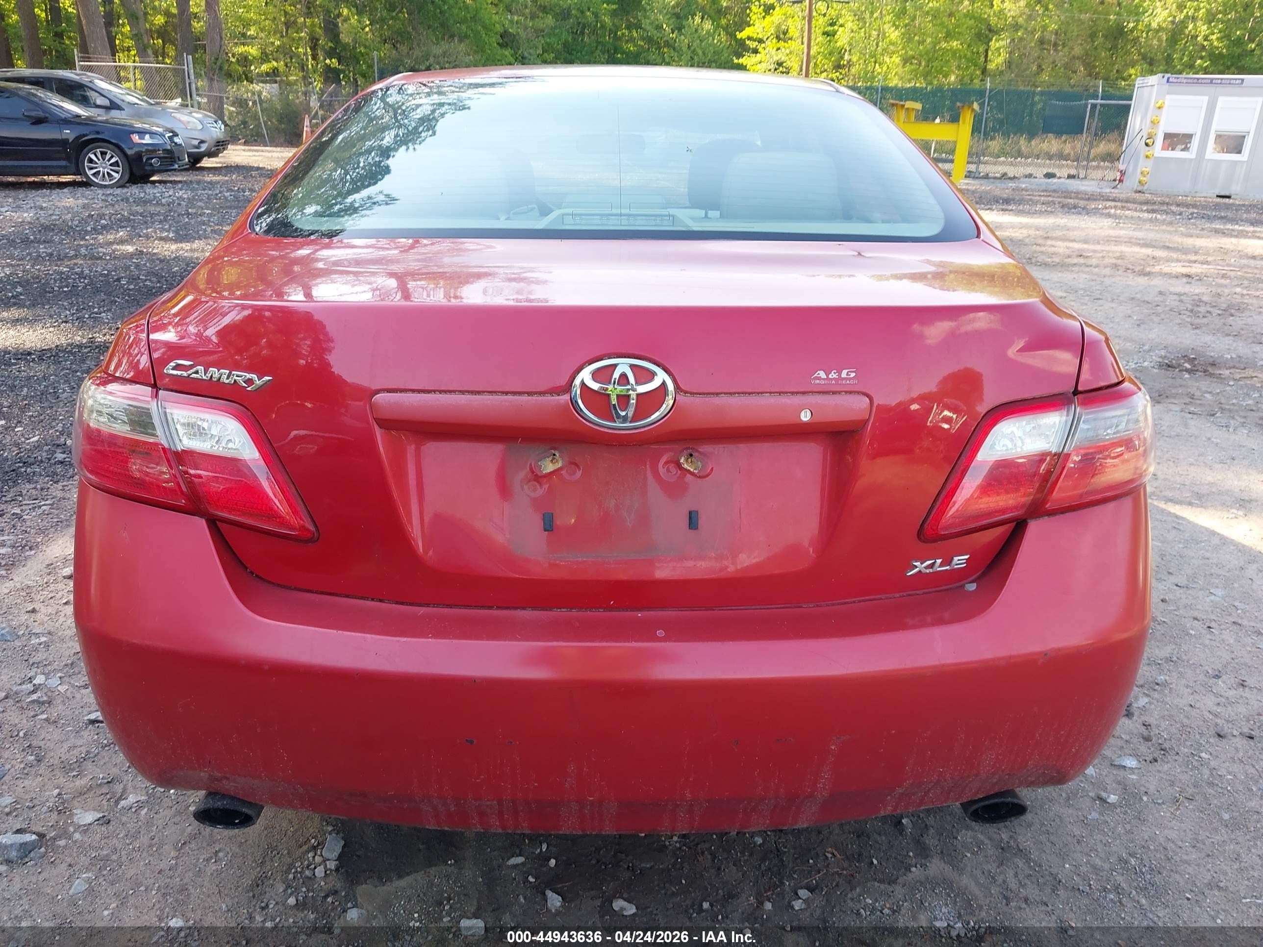 2007 Toyota Camry Xle V6 Red vin: 4T1BK46K67U024577