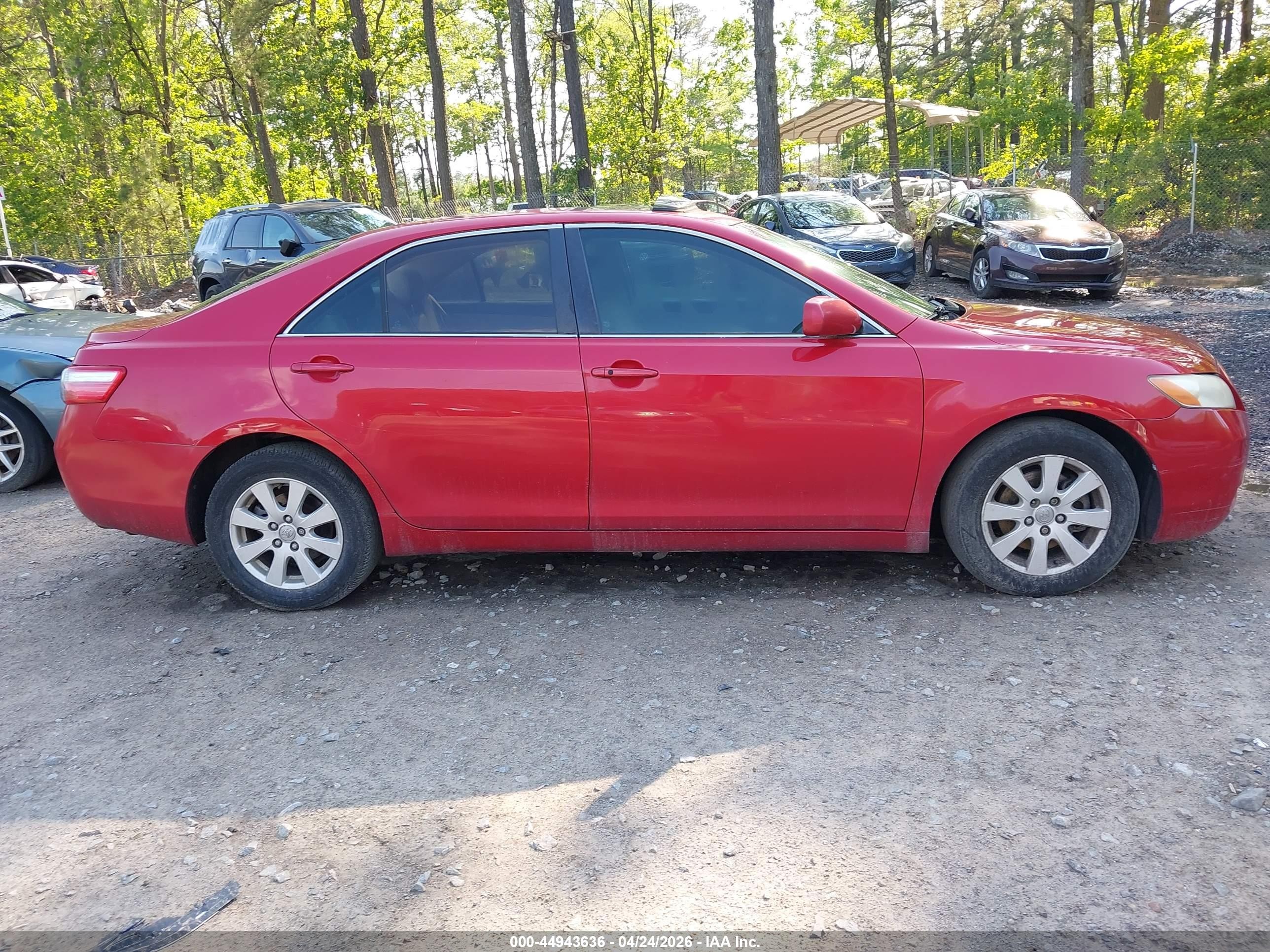 2007 Toyota Camry Xle V6 Red vin: 4T1BK46K67U024577