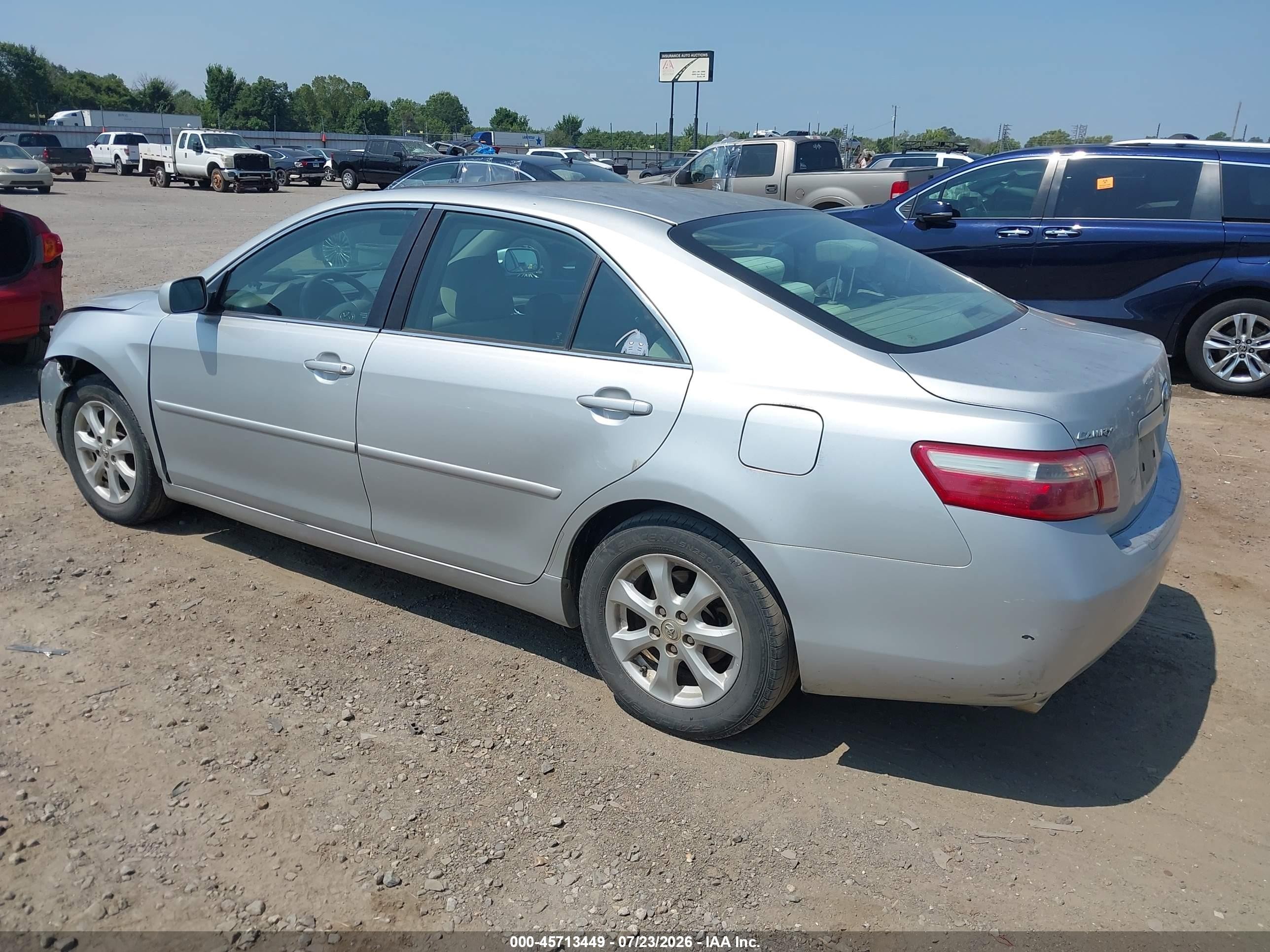 2007 Toyota Camry Le V6 Silver vin: 4T1BK46K67U036664