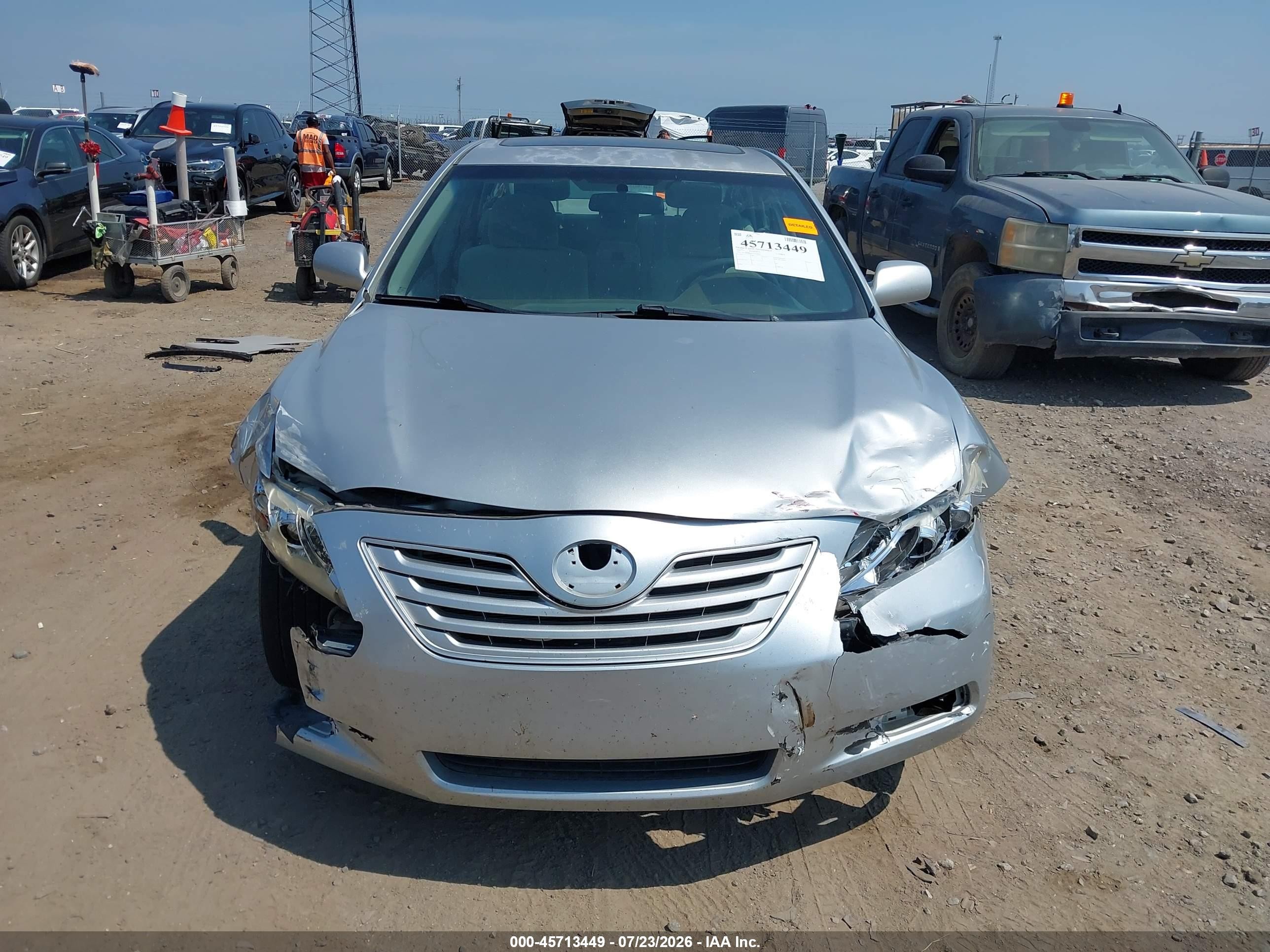 2007 Toyota Camry Le V6 Silver vin: 4T1BK46K67U036664