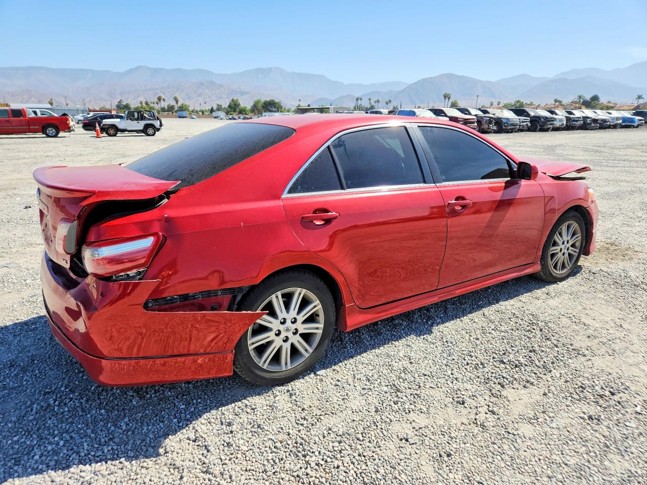 2007 Toyota Camry Se V6 Red vin: 4T1BK46K67U044120