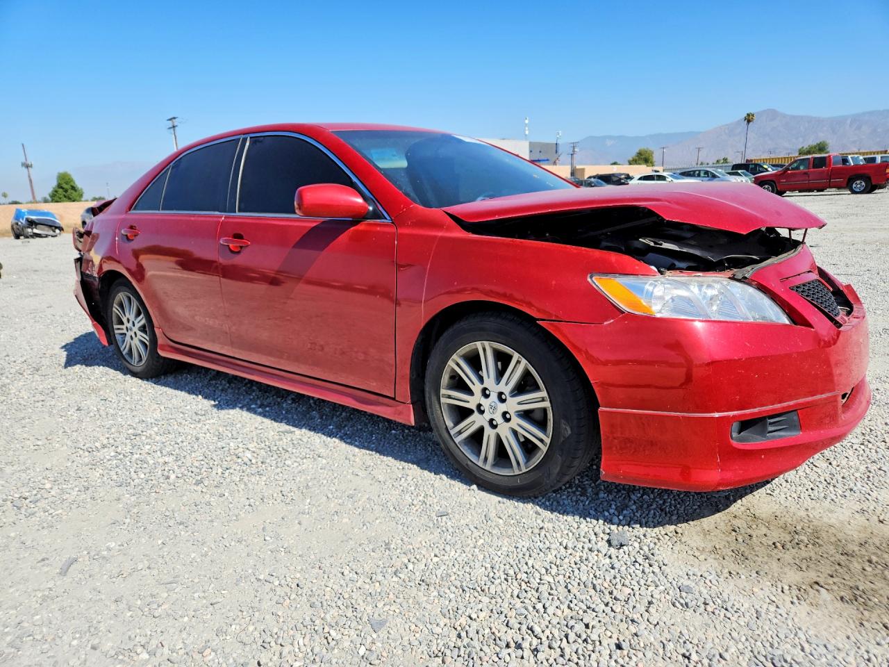 2007 Toyota Camry Se V6 Red vin: 4T1BK46K67U044120