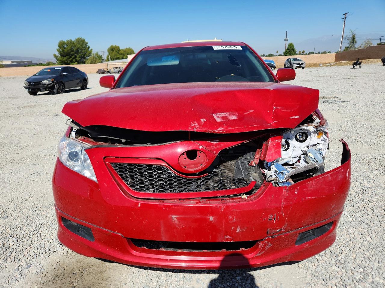 2007 Toyota Camry Se V6 Red vin: 4T1BK46K67U044120