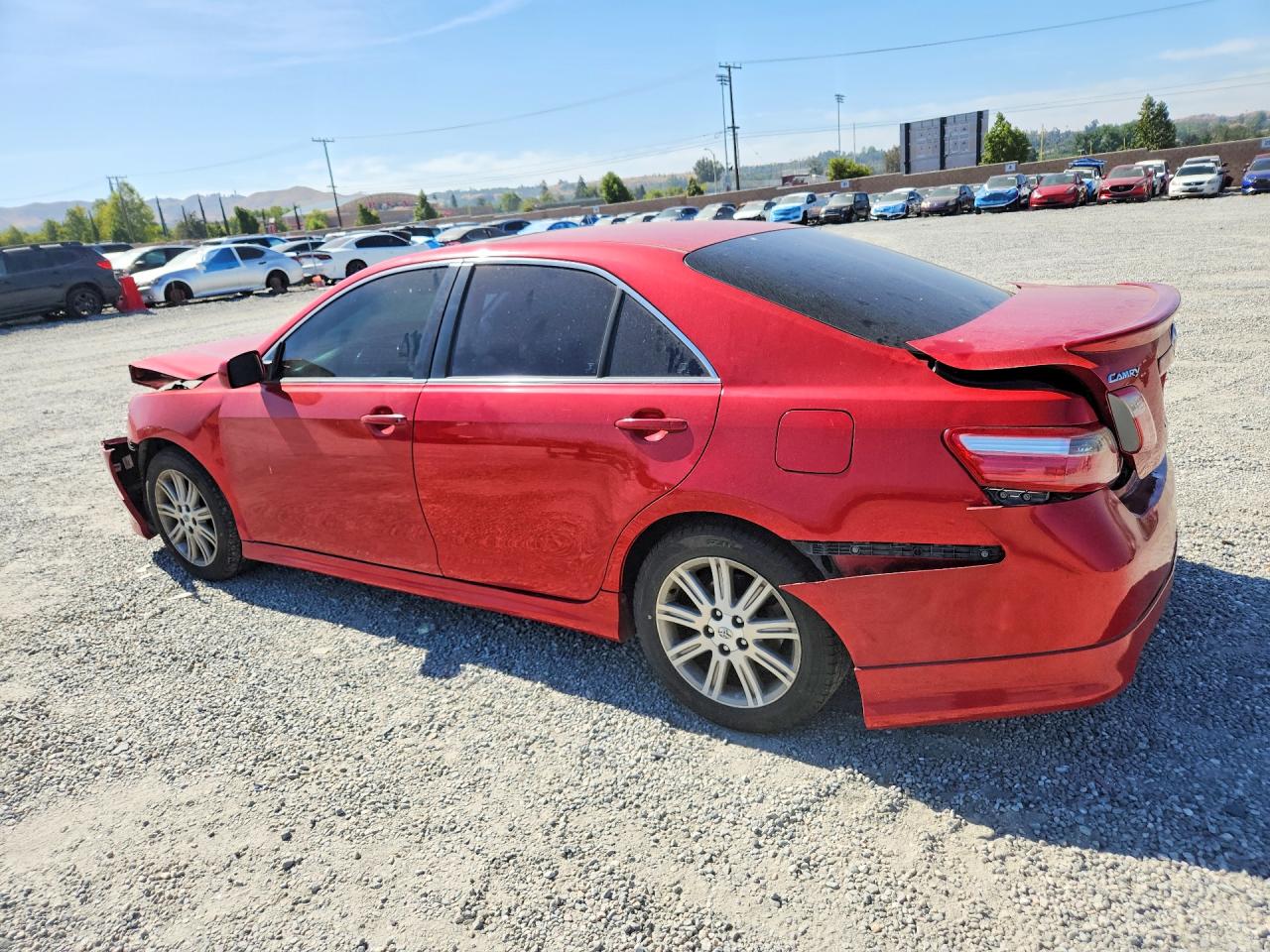 2007 Toyota Camry Se V6 Red vin: 4T1BK46K67U044120