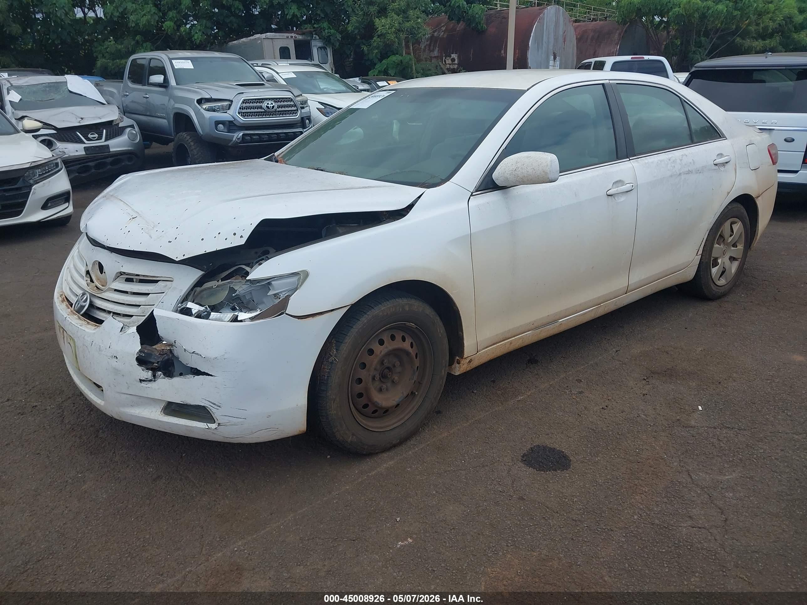 2007 Toyota Camry Le V6 White vin: 4T1BK46K67U503100