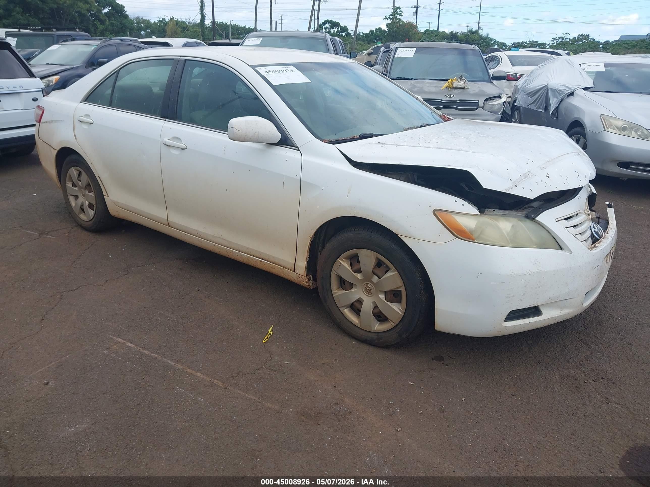 2007 Toyota Camry Le V6 White vin: 4T1BK46K67U503100