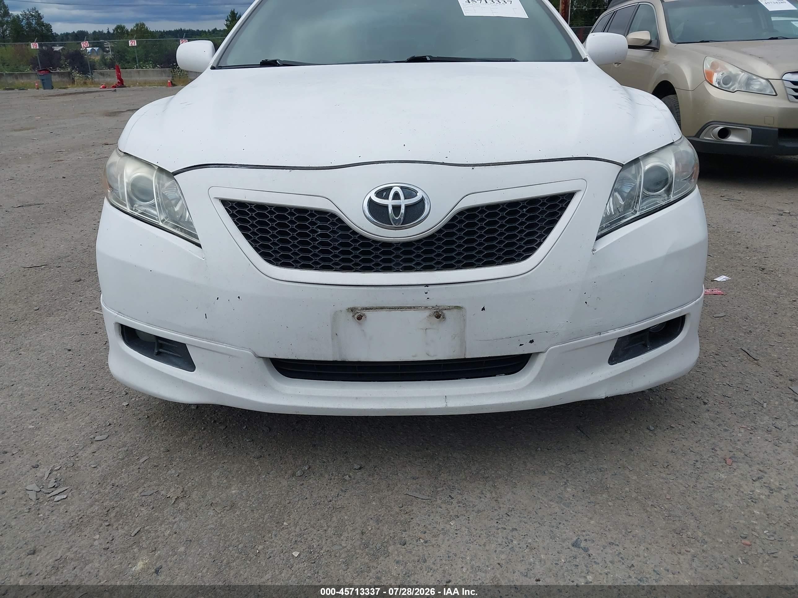2007 Toyota Camry Se V6 White vin: 4T1BK46K67U505493