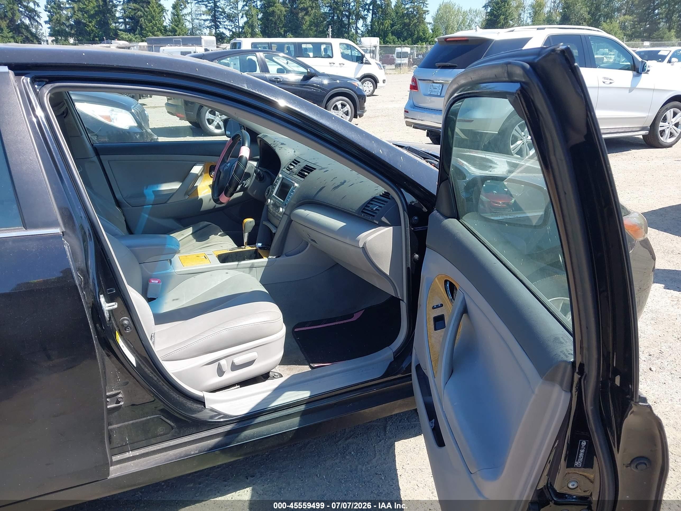 2007 Toyota Camry Xle V6 Black vin: 4T1BK46K67U554273