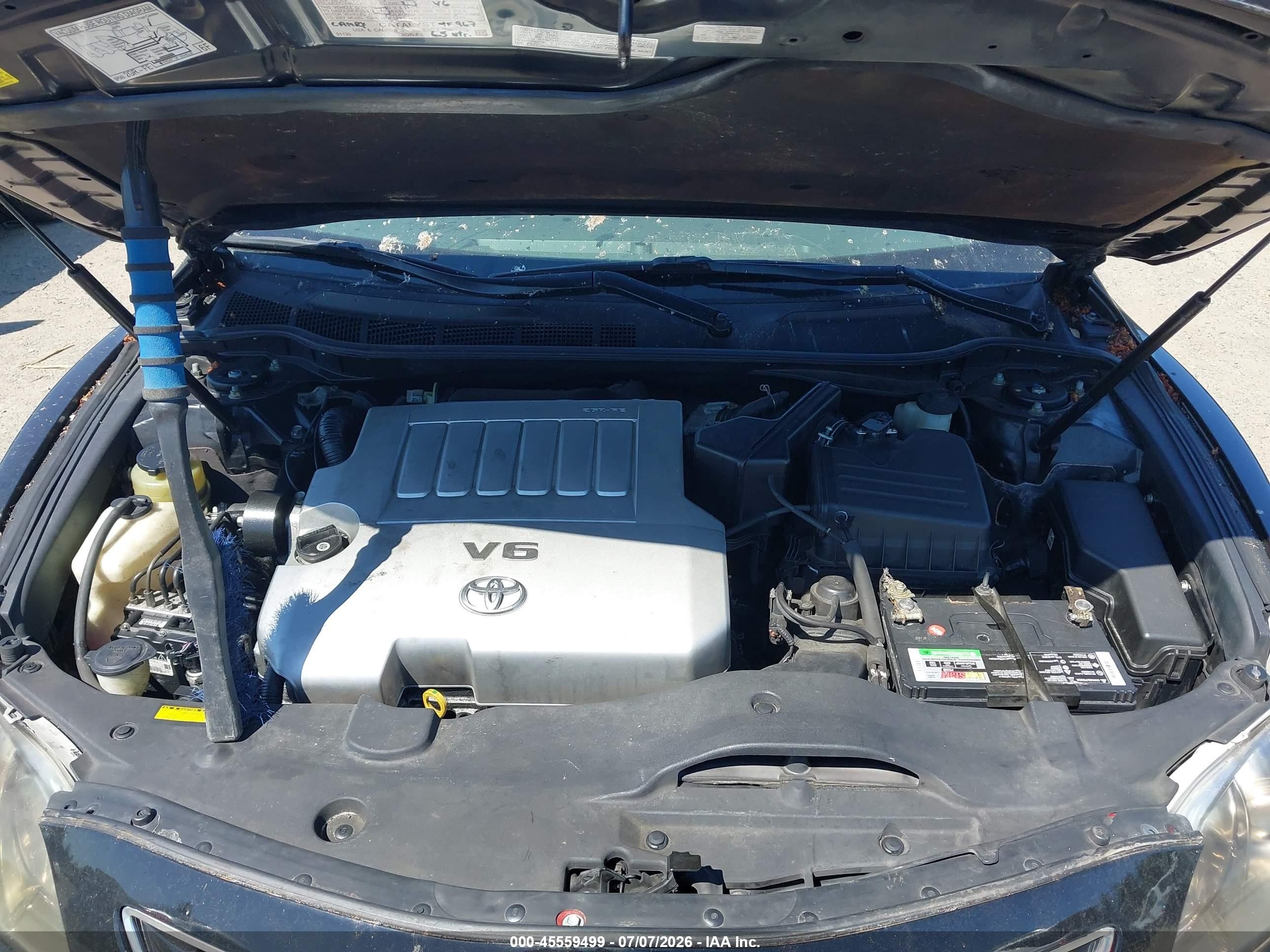 2007 Toyota Camry Xle V6 Black vin: 4T1BK46K67U554273