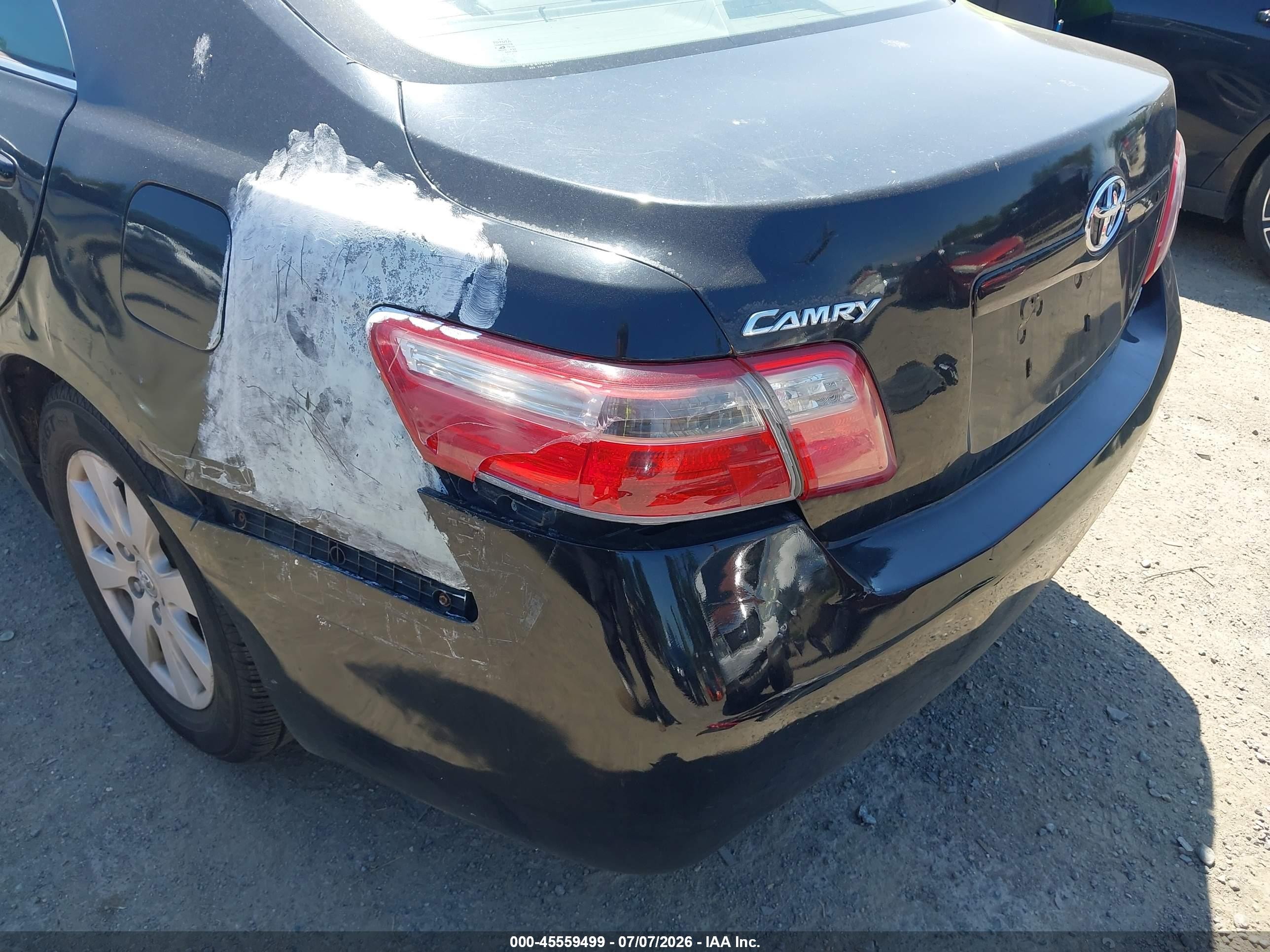 2007 Toyota Camry Xle V6 Black vin: 4T1BK46K67U554273
