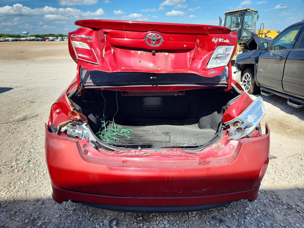 2008 Toyota Camry Se V6 Red vin: 4T1BK46K68U063087