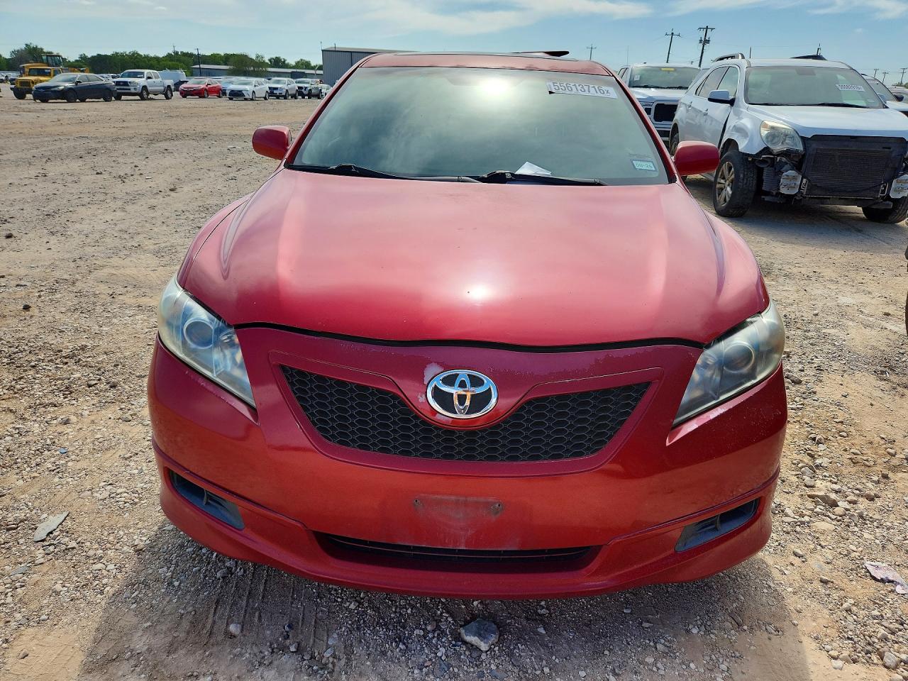 2008 Toyota Camry Se V6 Red vin: 4T1BK46K68U063087