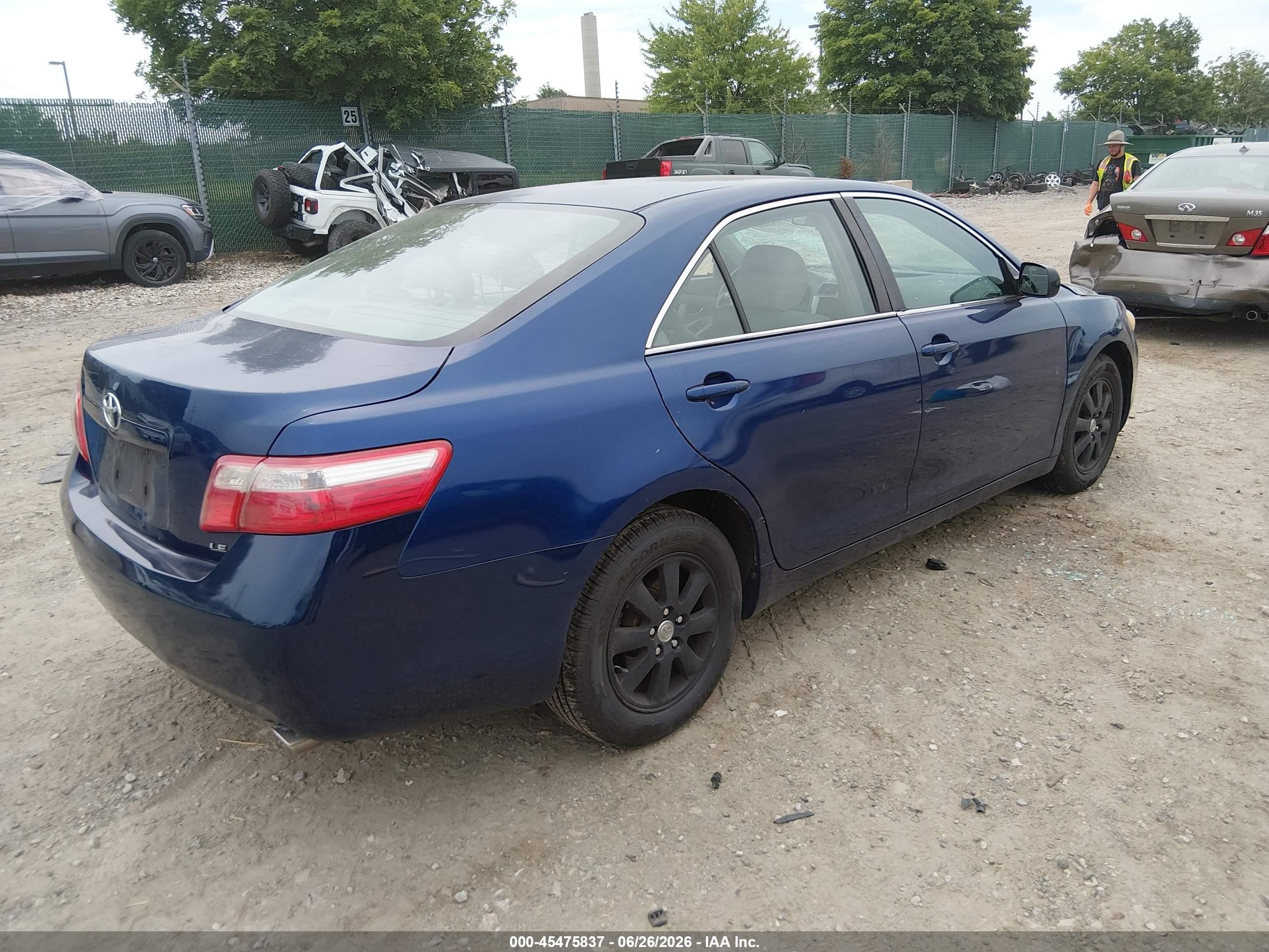 2009 Toyota Camry Le V6 Blue vin: 4T1BK46K69U078660
