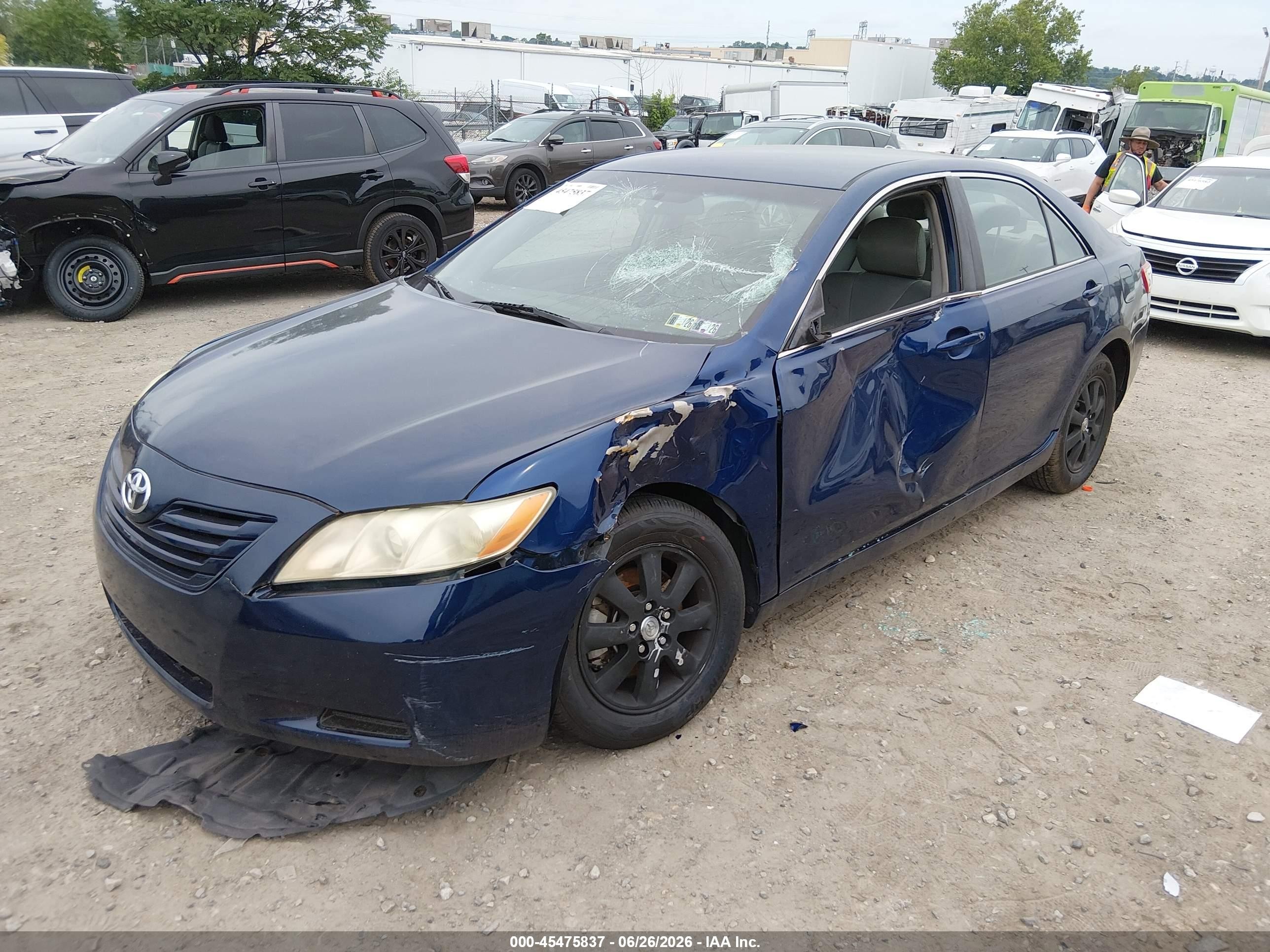 2009 Toyota Camry Le V6 Blue vin: 4T1BK46K69U078660