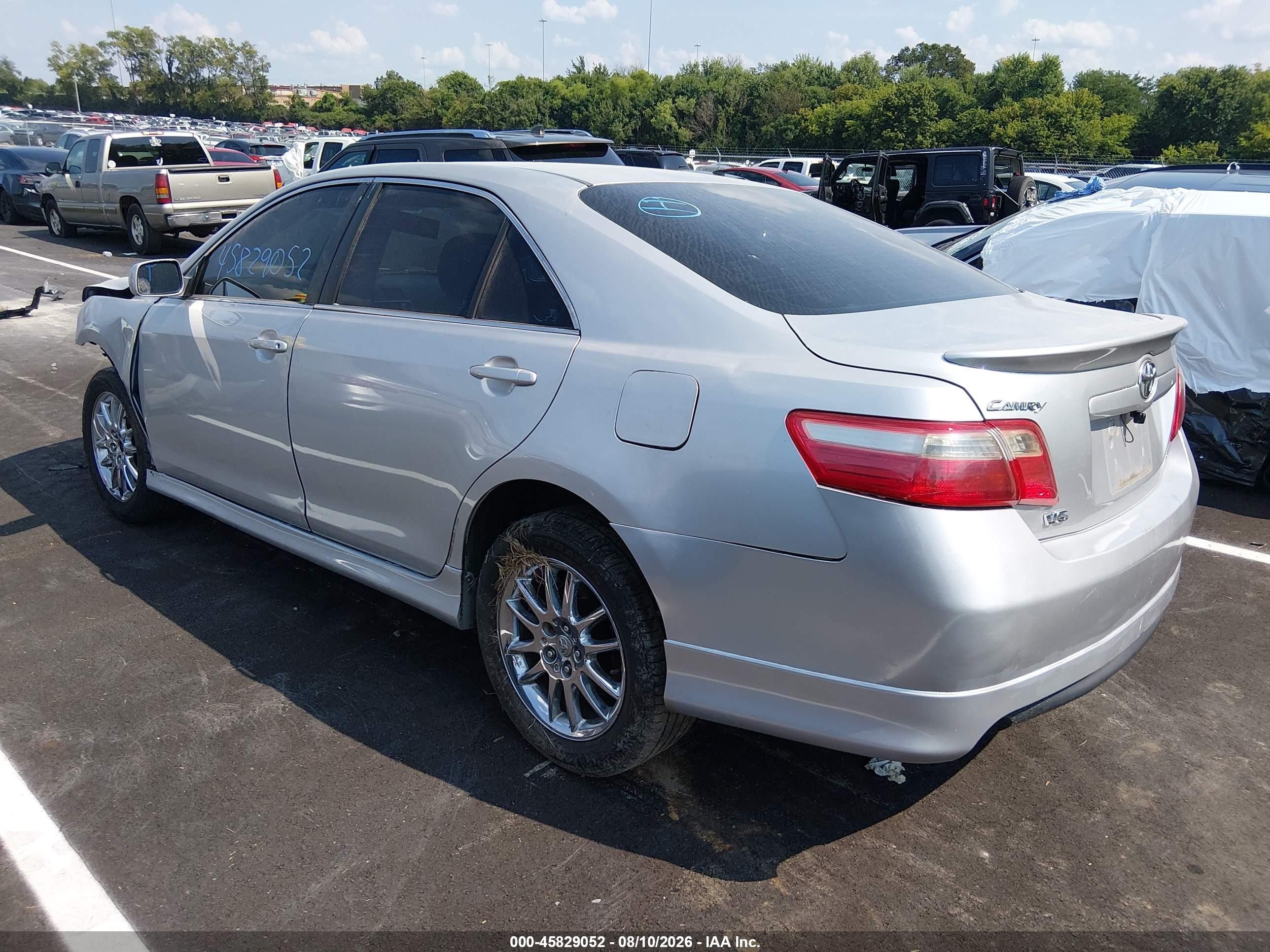 2009 Toyota Camry Se V6 Серебряный vin: 4T1BK46K69U577538
