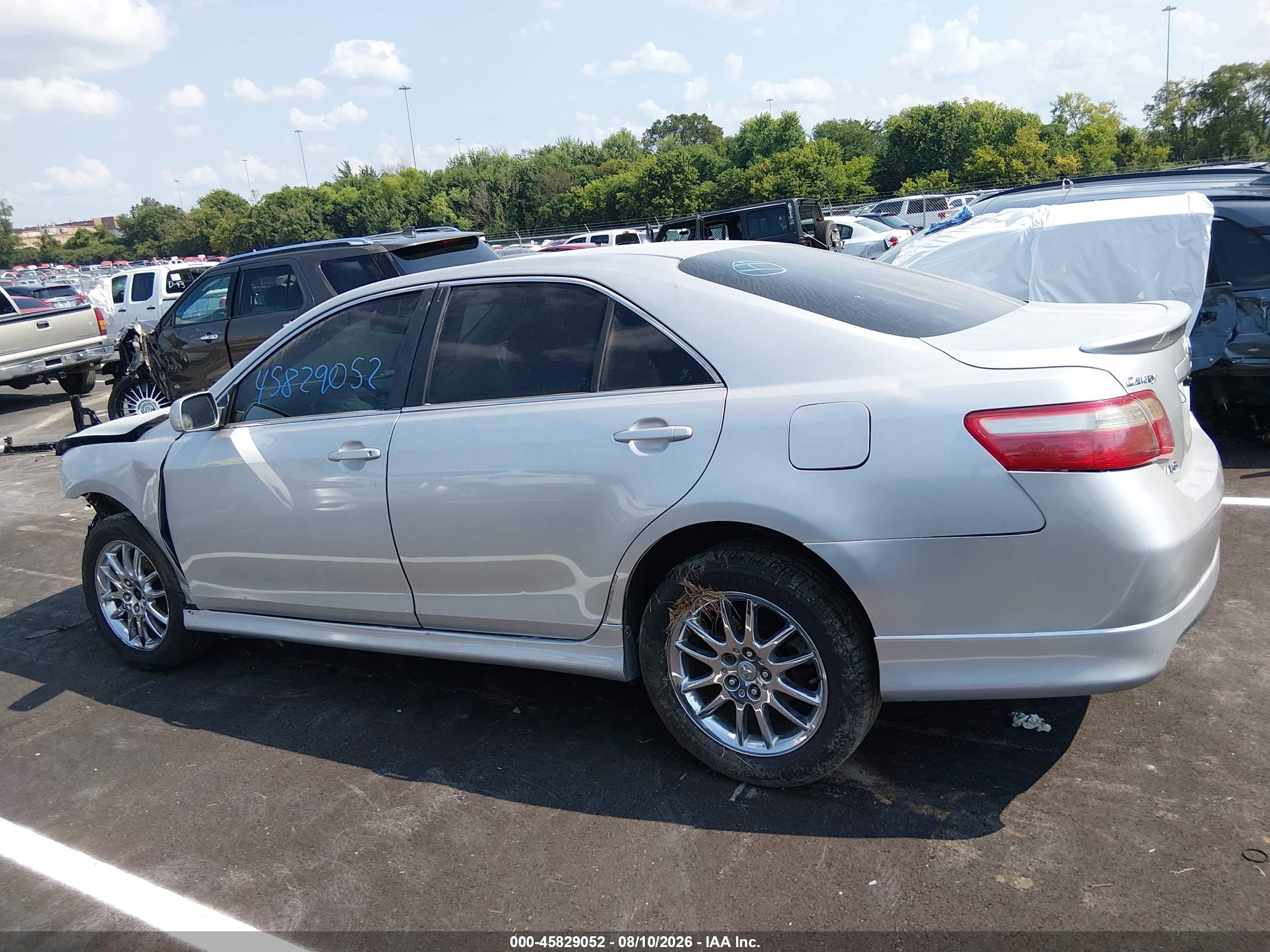 2009 Toyota Camry Se V6 Серебряный vin: 4T1BK46K69U577538