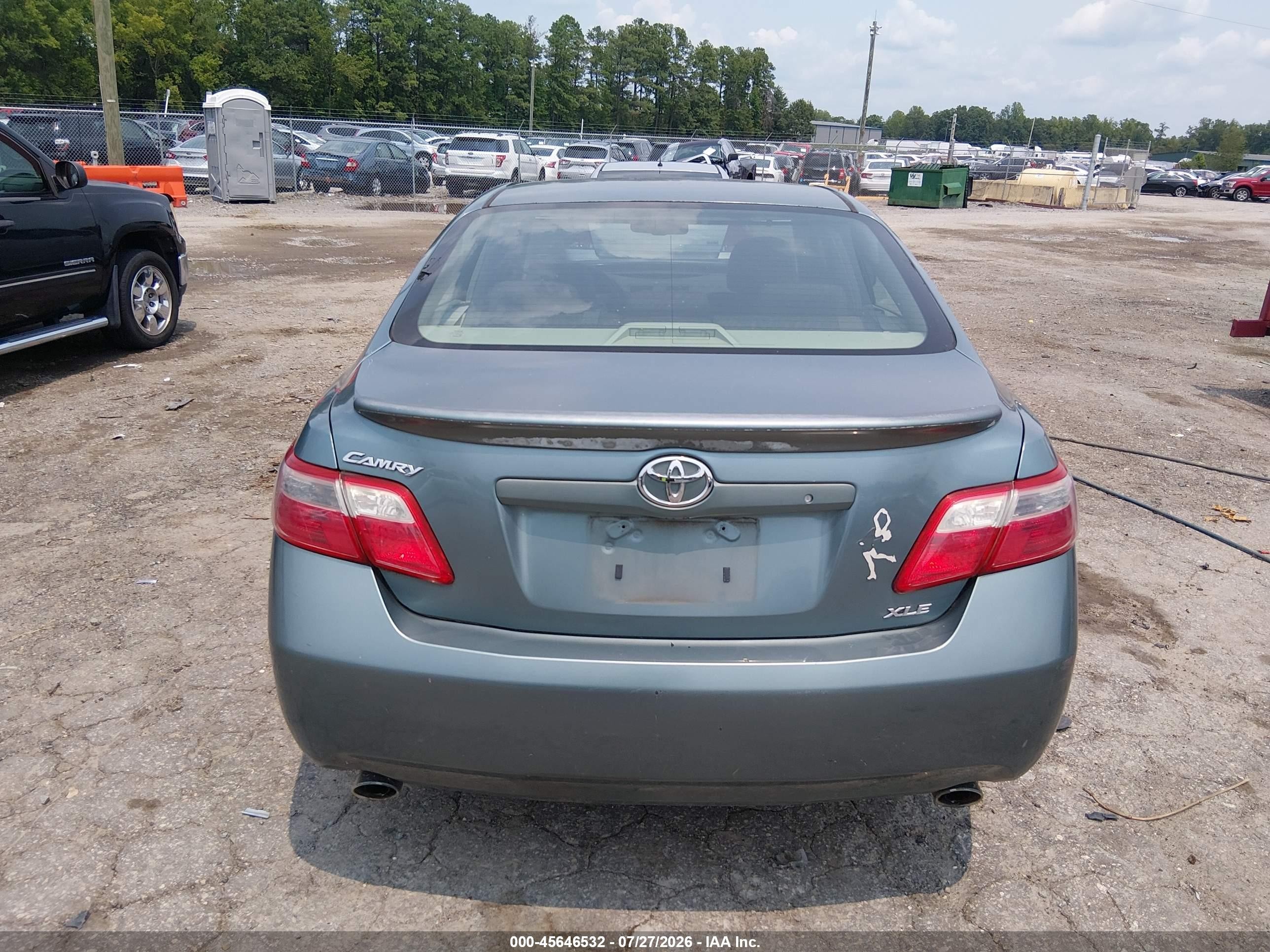 2009 Toyota Camry Xle V6 Green vin: 4T1BK46K69U592363