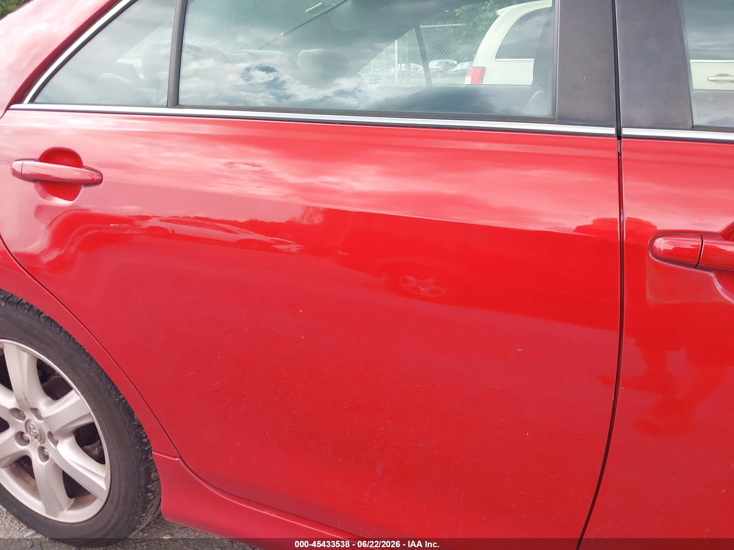 2007 Toyota Camry Se V6 Red vin: 4T1BK46K77U028279