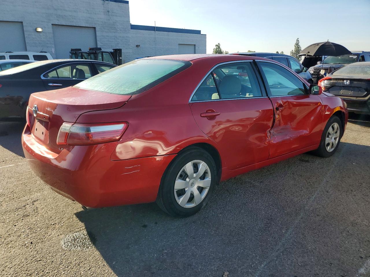 2007 Toyota Camry Le V6 Red vin: 4T1BK46K77U039802