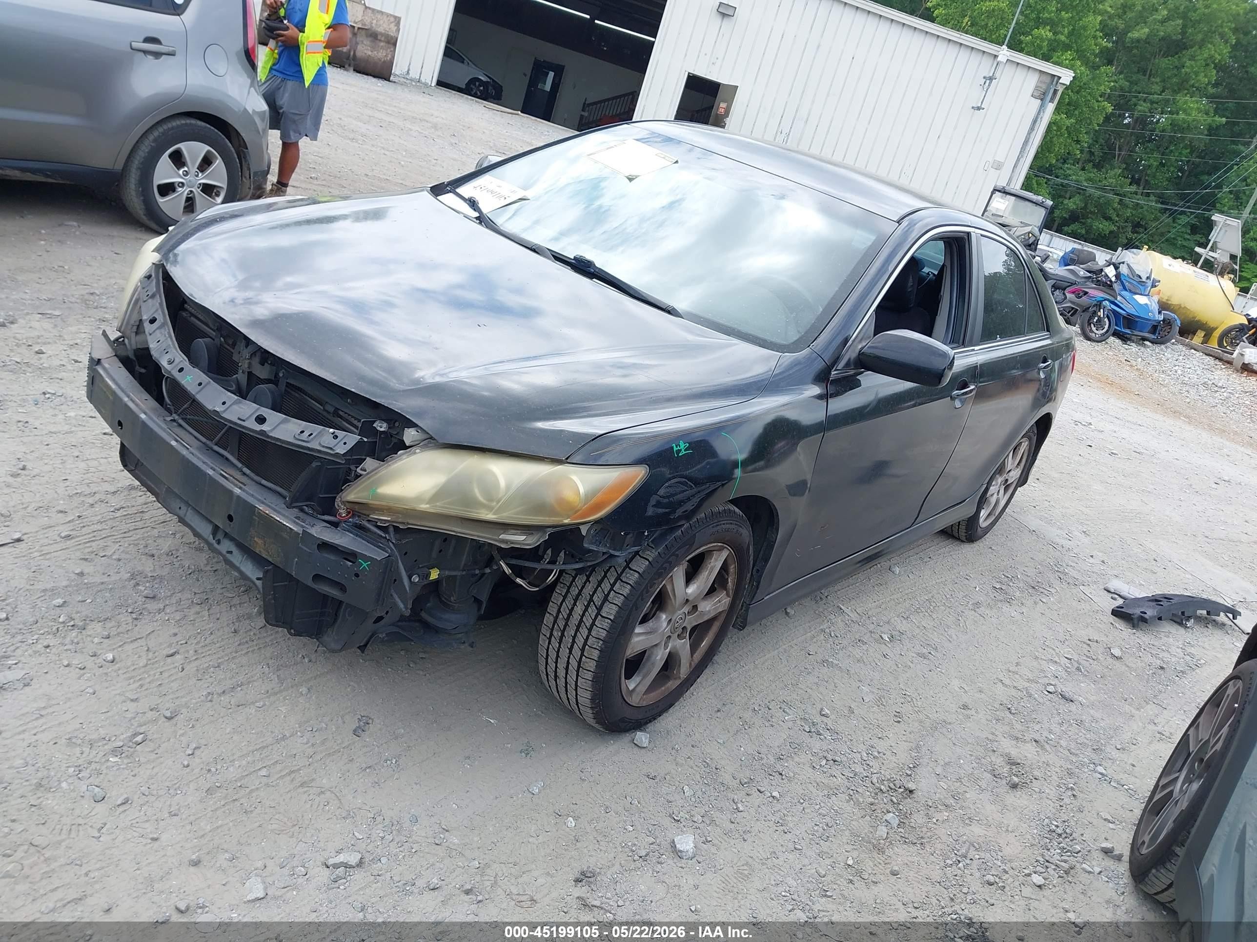 2007 Toyota Camry Se V6 Black vin: 4T1BK46K77U048578