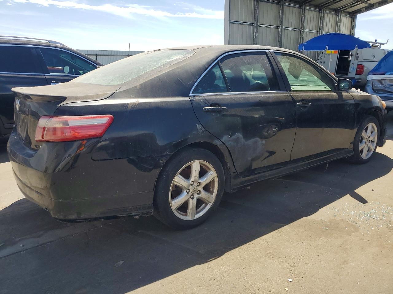 2007 Toyota Camry Se V6 Black vin: 4T1BK46K77U536493