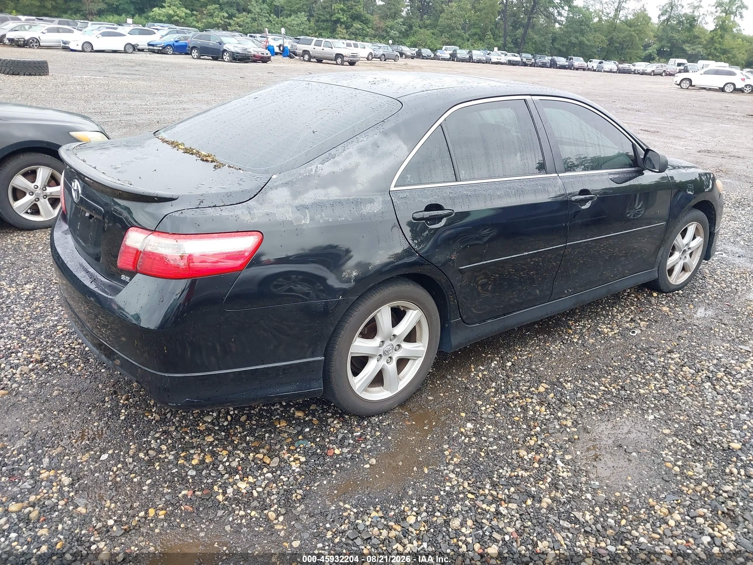 2008 Toyota Camry Se Black vin: 4T1BK46K78U054981