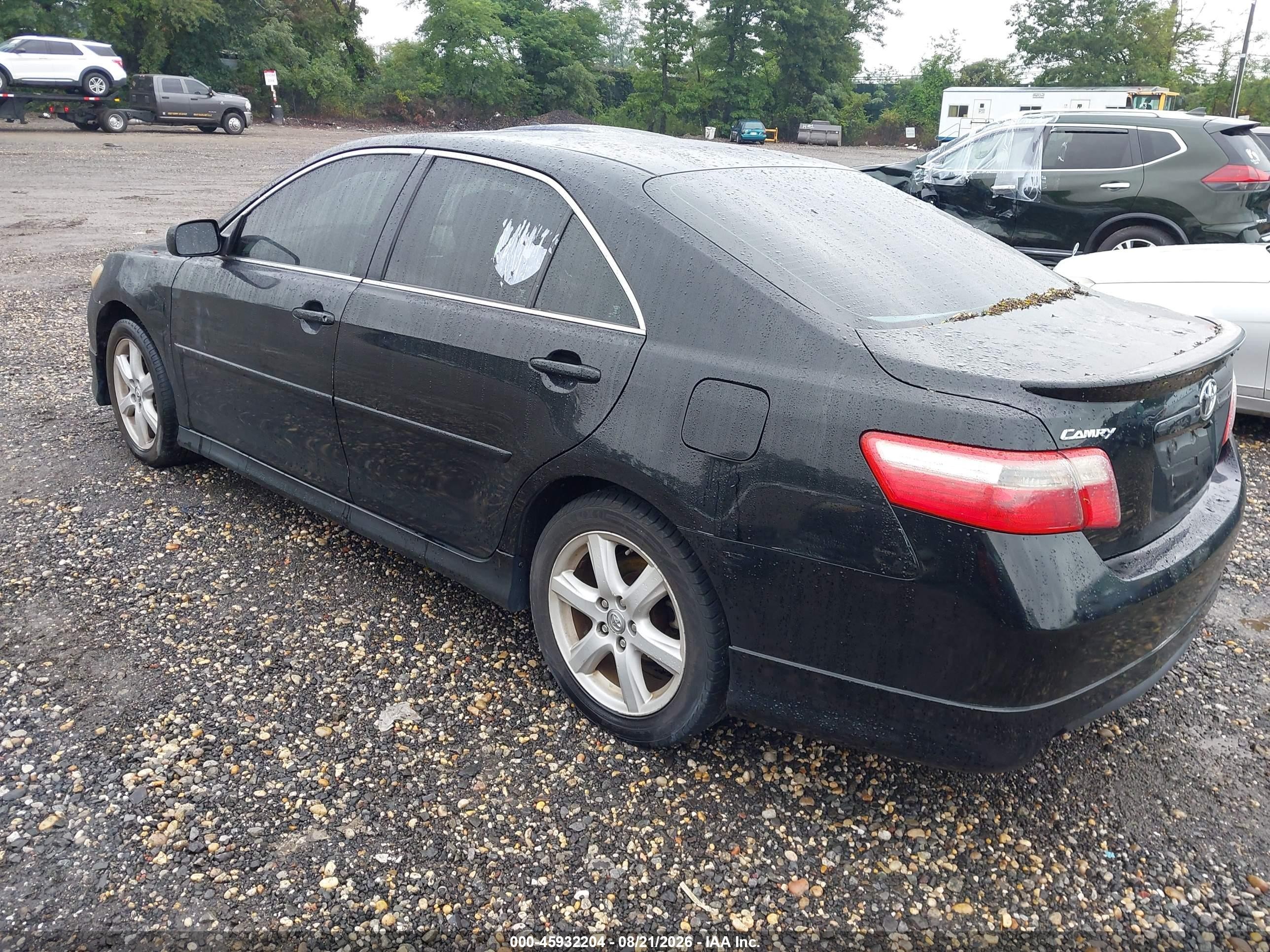 2008 Toyota Camry Se Black vin: 4T1BK46K78U054981