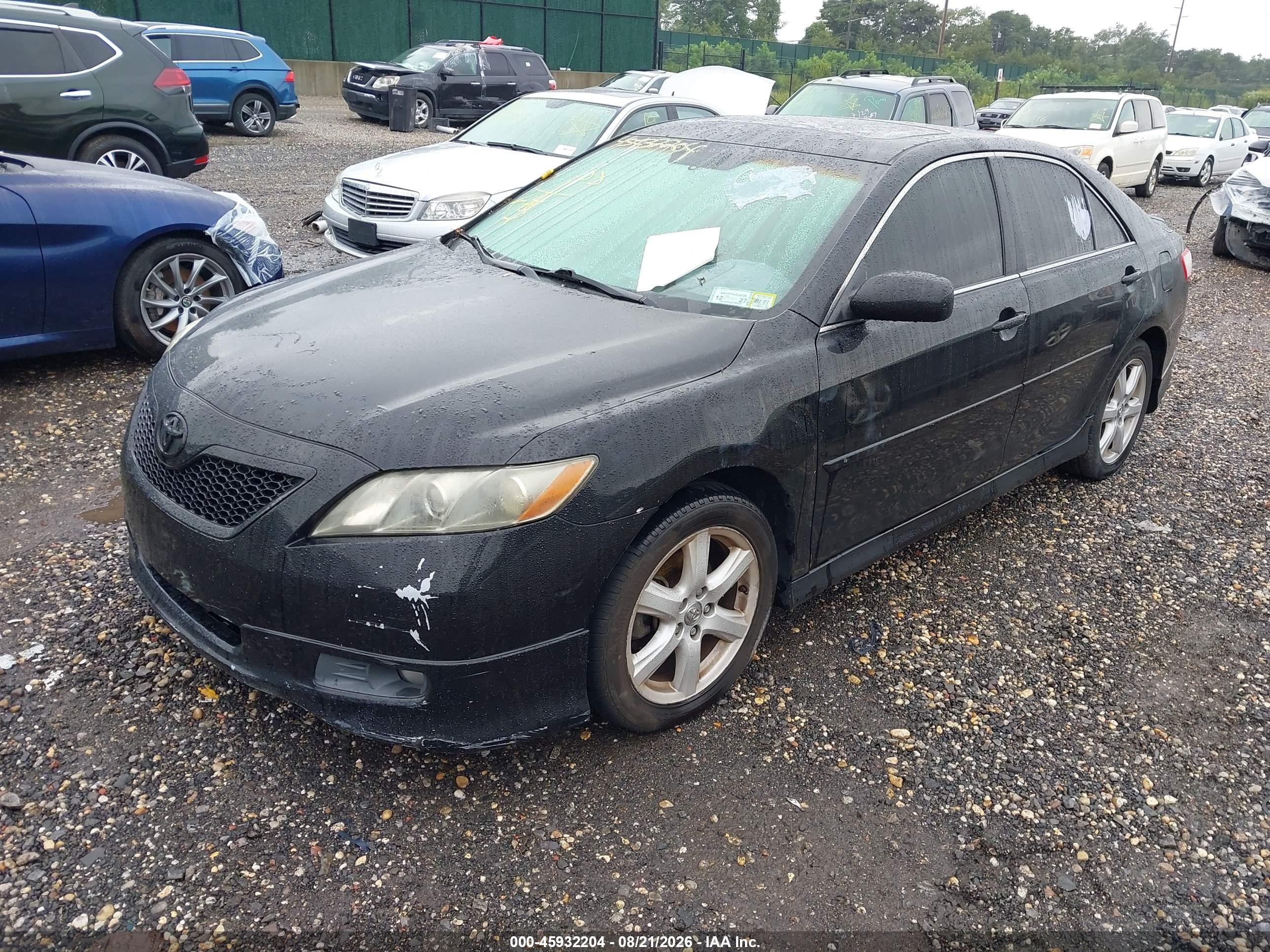 2008 Toyota Camry Se Black vin: 4T1BK46K78U054981