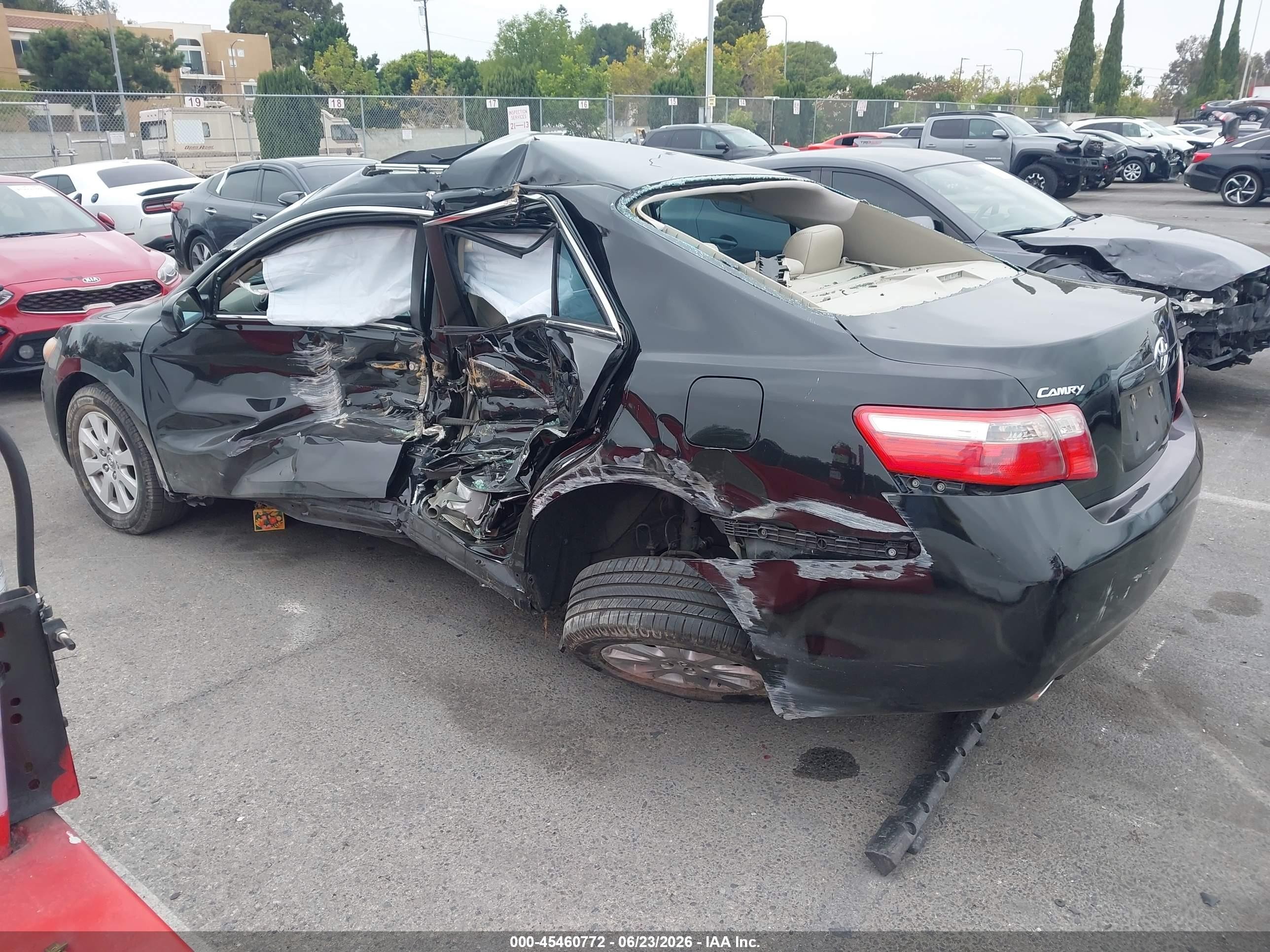 2008 Toyota Camry Xle Black vin: 4T1BK46K78U061820
