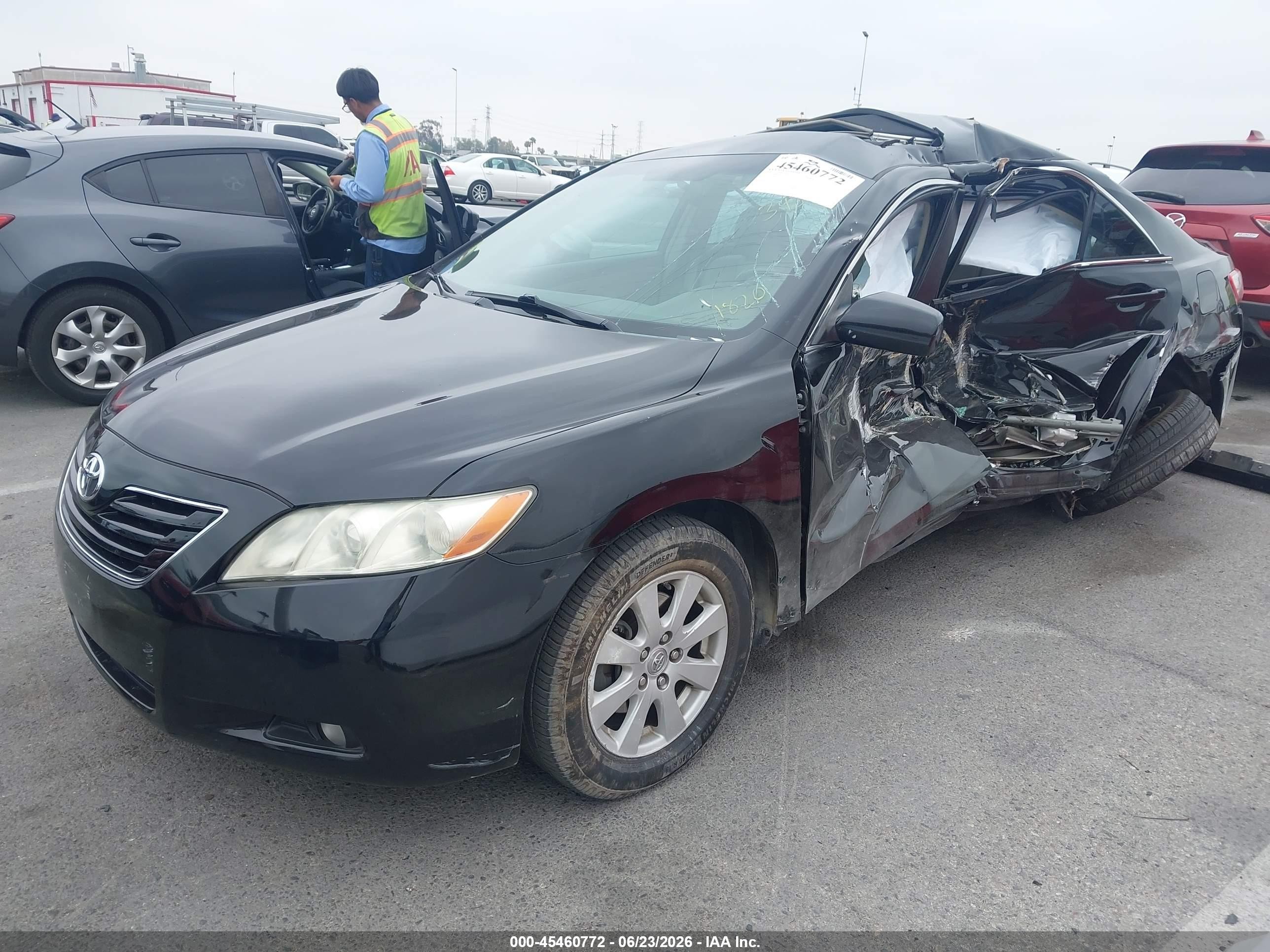 2008 Toyota Camry Xle Black vin: 4T1BK46K78U061820