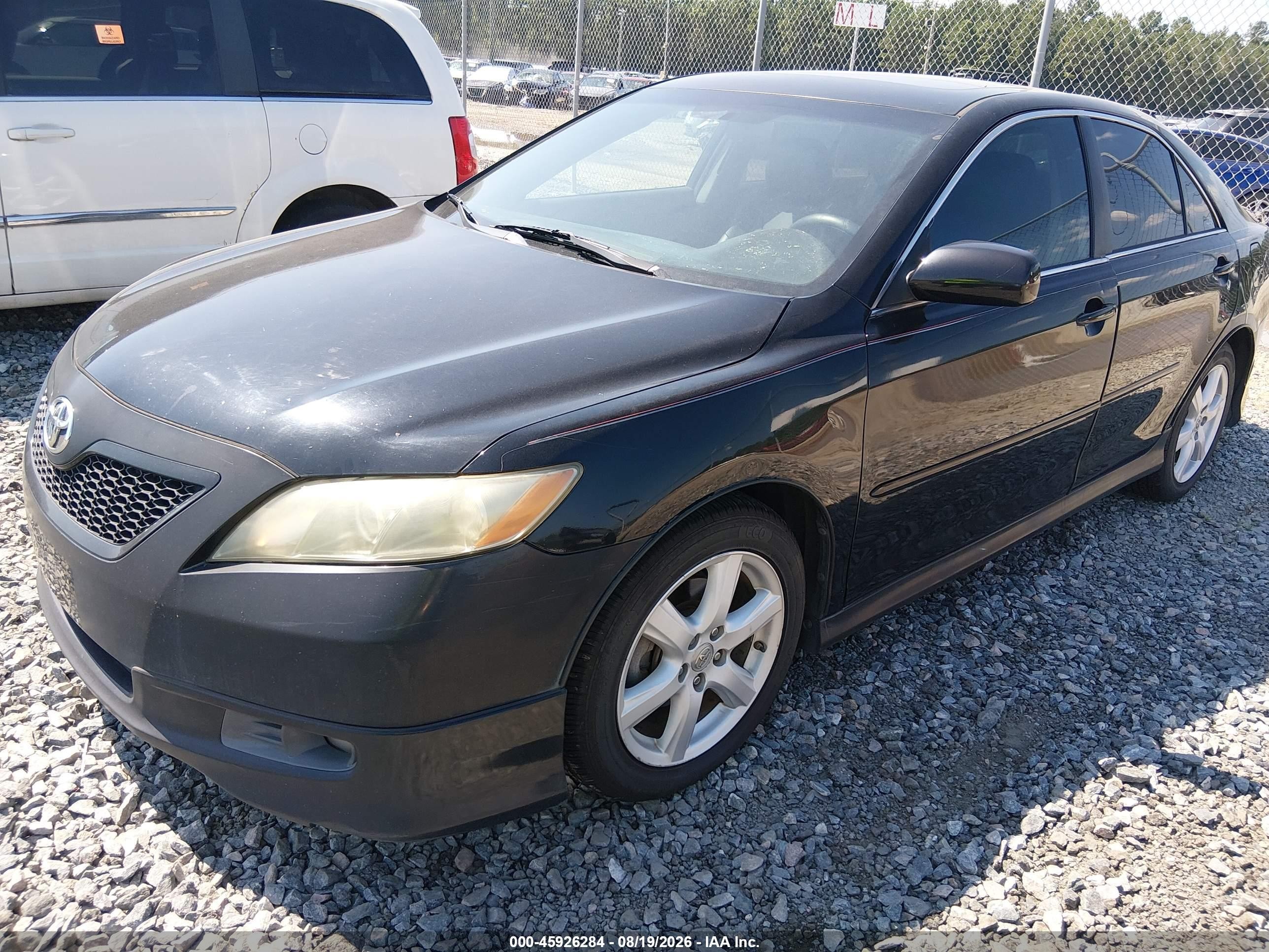 2008 Toyota Camry Se Black vin: 4T1BK46K78U072414
