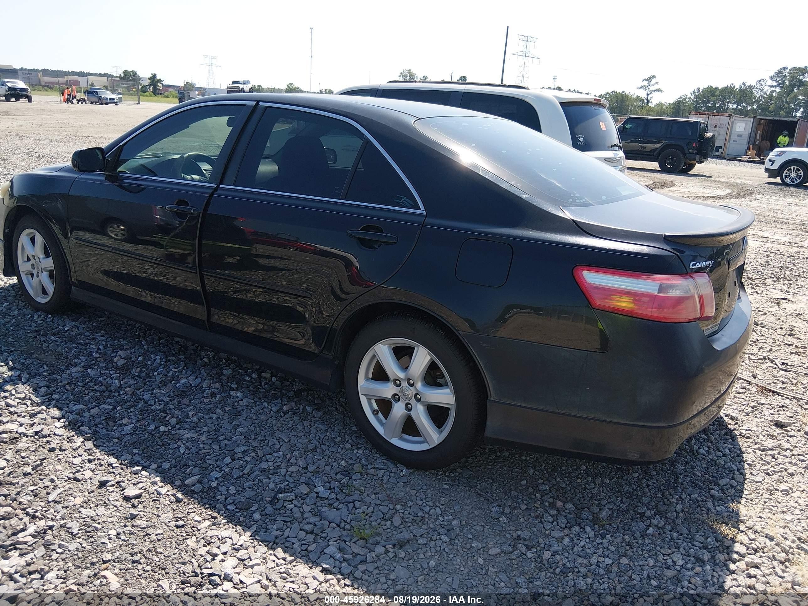 2008 Toyota Camry Se Black vin: 4T1BK46K78U072414
