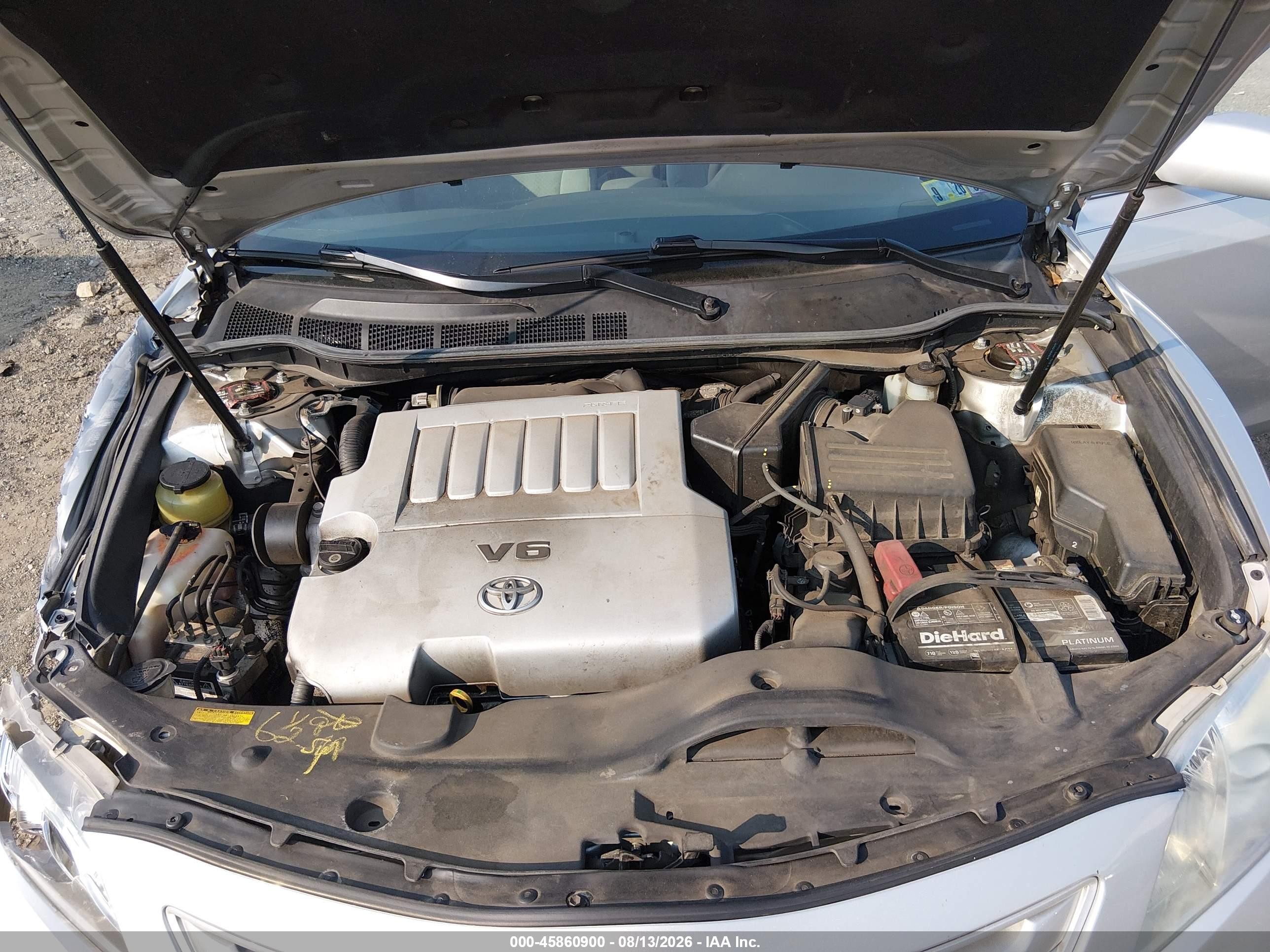 2009 Toyota Camry Le V6 Серебряный vin: 4T1BK46K79U082748