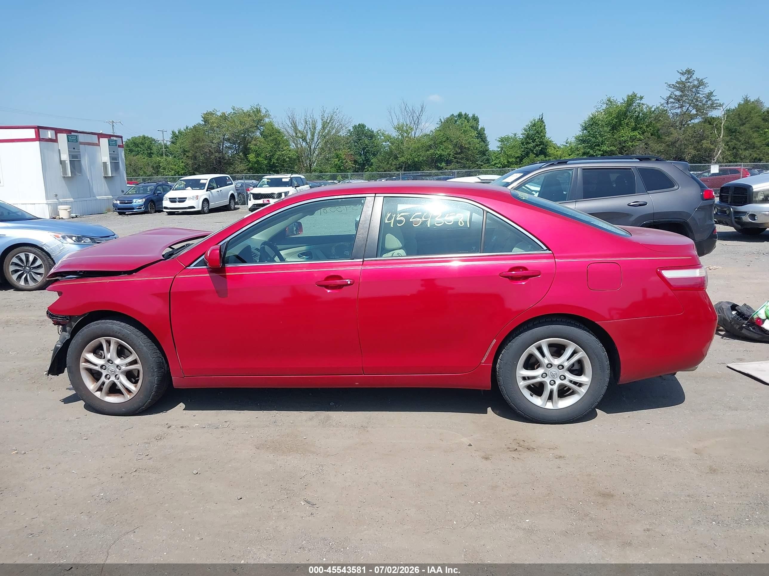 2009 Toyota Camry Le V6 Красный vin: 4T1BK46K79U094950