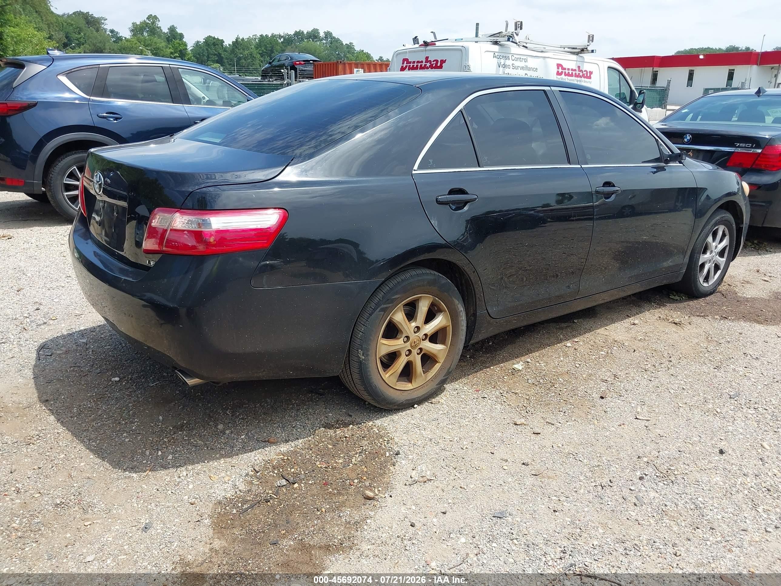 2009 Toyota Camry Le V6 Black vin: 4T1BK46K79U095211