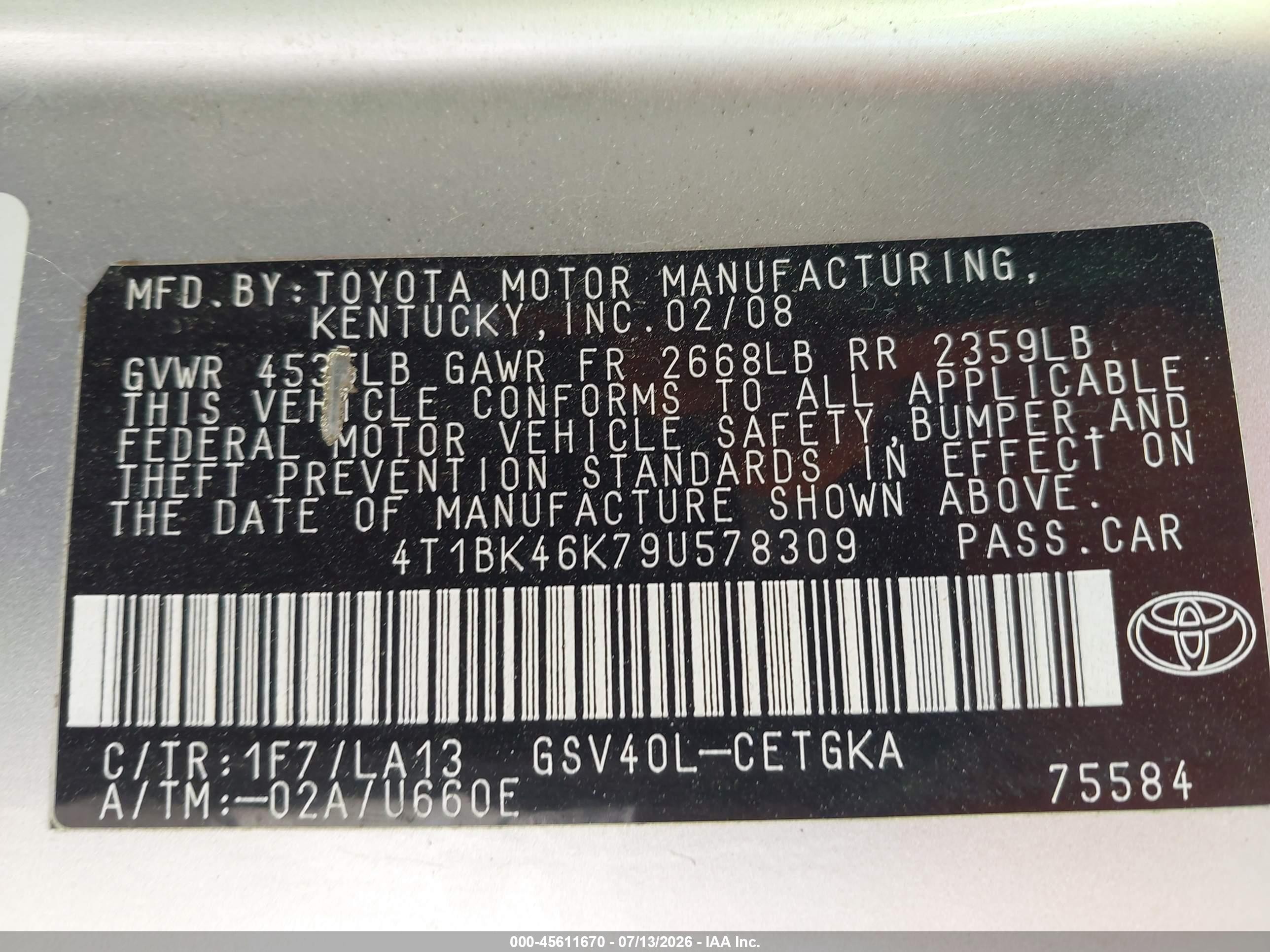 2009 Toyota Camry Xle V6 Silver vin: 4T1BK46K79U578309