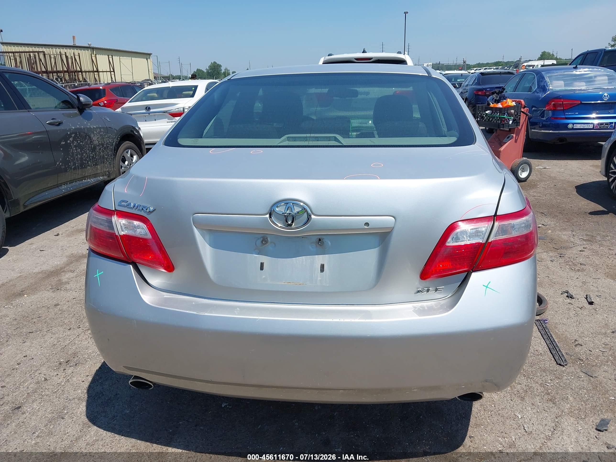 2009 Toyota Camry Xle V6 Silver vin: 4T1BK46K79U578309
