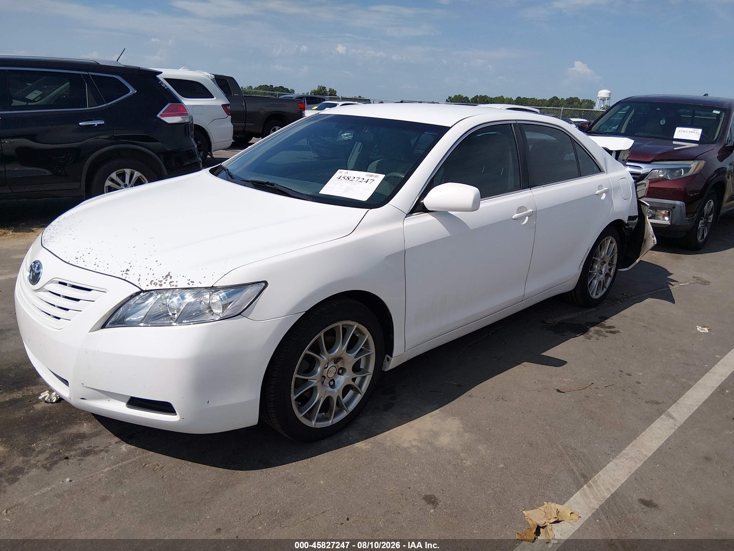 2009 Toyota Camry Le V6 White vin: 4T1BK46K79U584403
