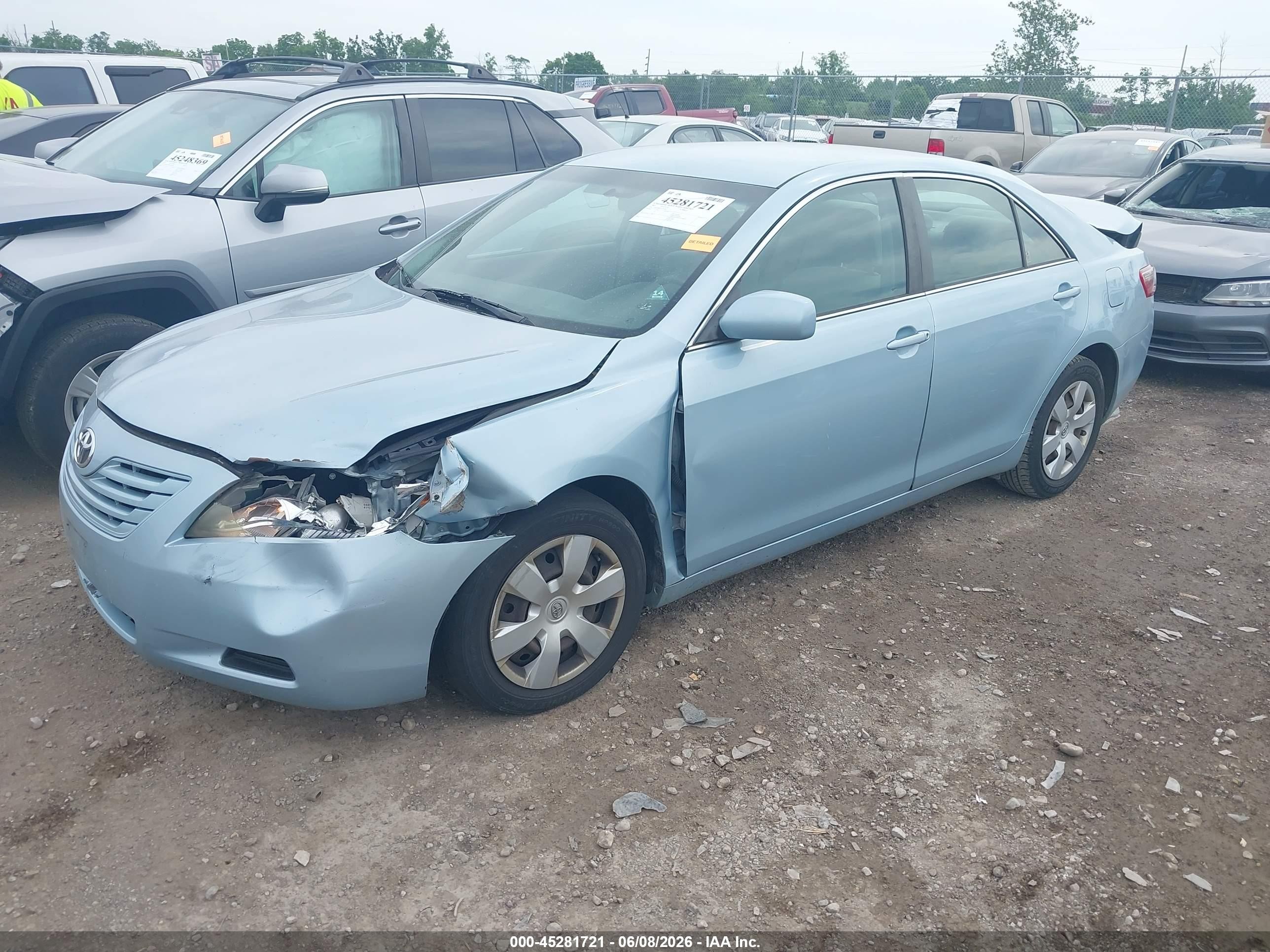 2007 Toyota Camry Le V6 Blue vin: 4T1BK46K87U511389