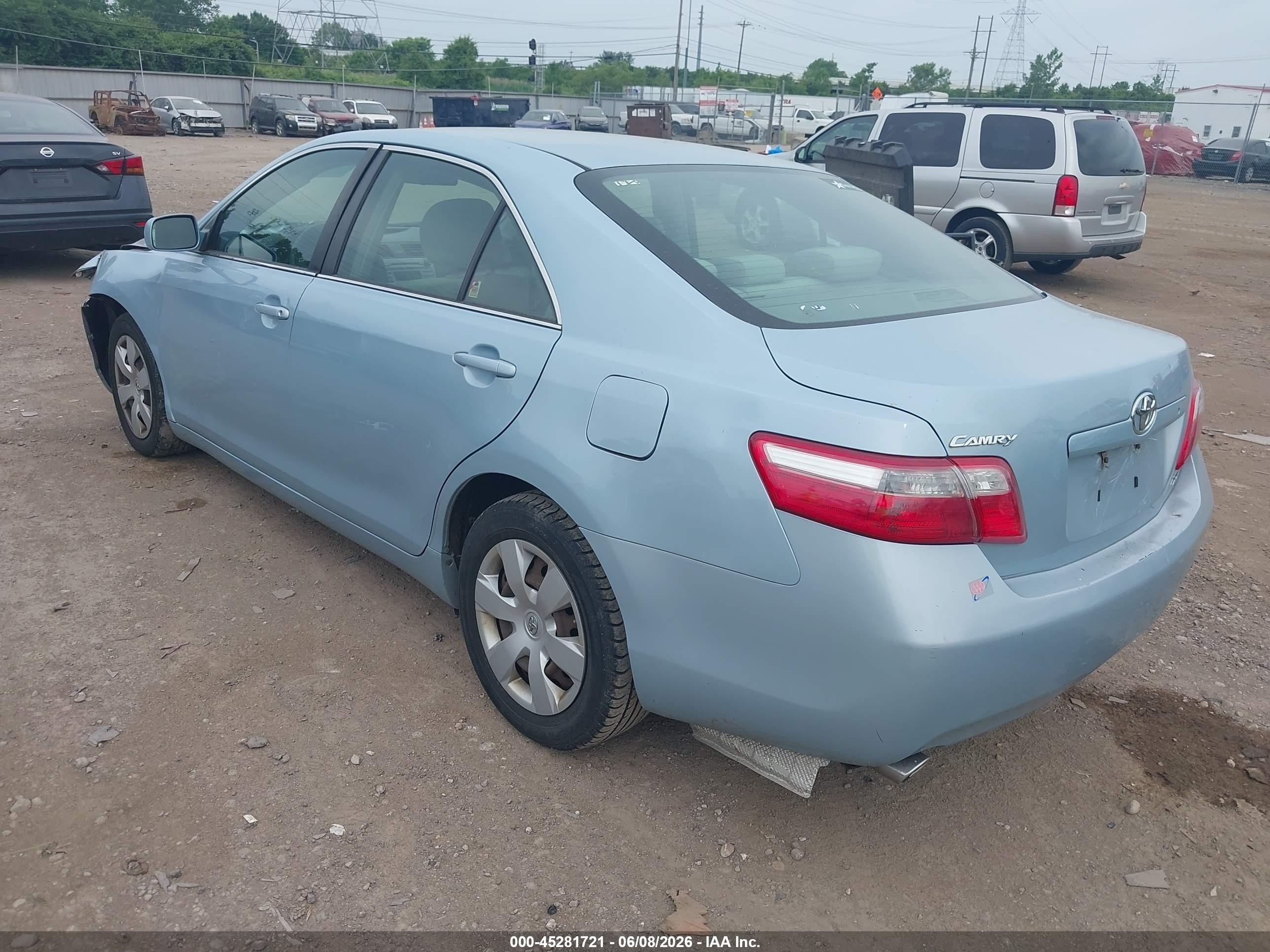 2007 Toyota Camry Le V6 Blue vin: 4T1BK46K87U511389