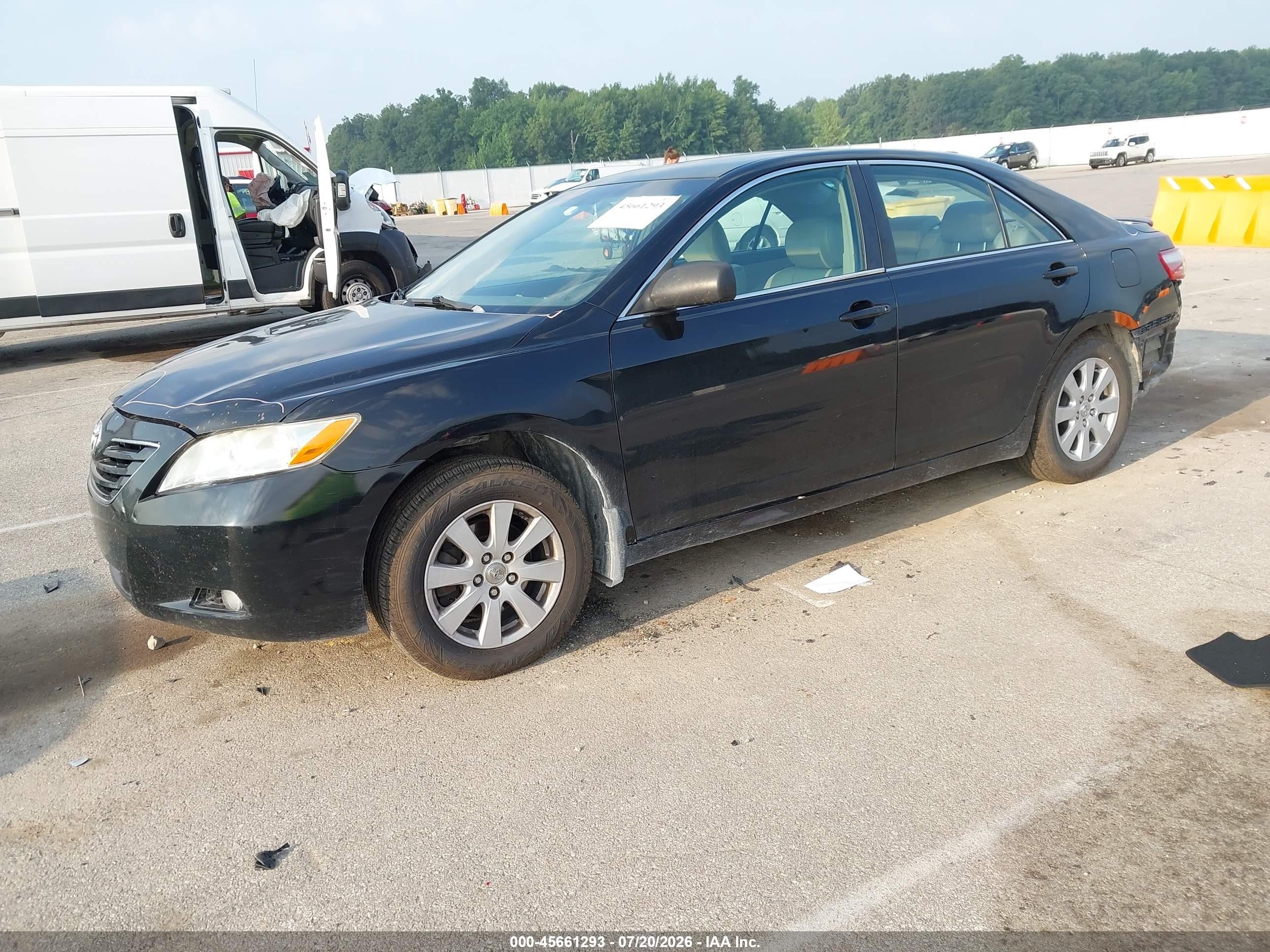 2007 Toyota Camry Xle V6 Black vin: 4T1BK46K87U524952