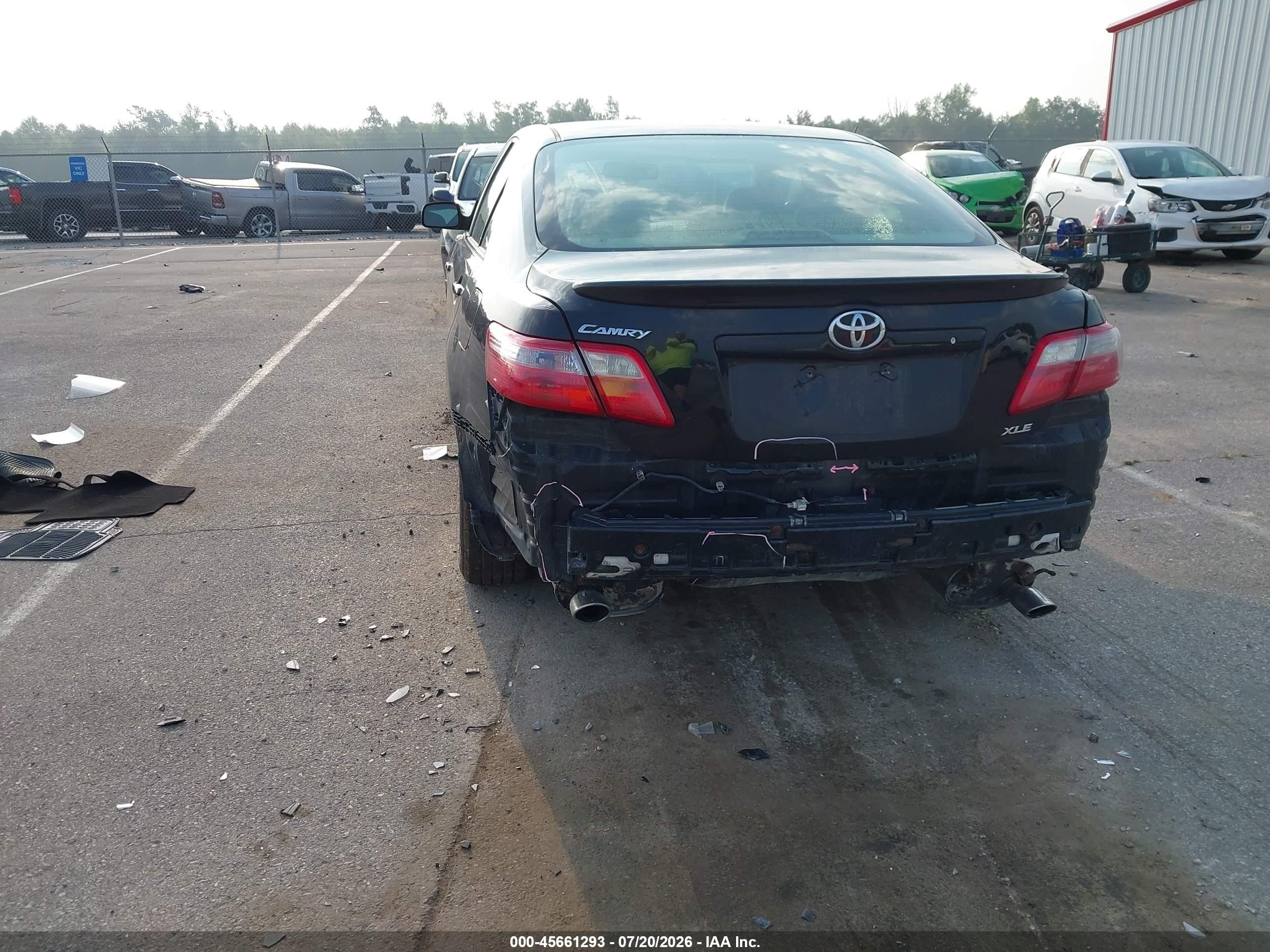2007 Toyota Camry Xle V6 Black vin: 4T1BK46K87U524952