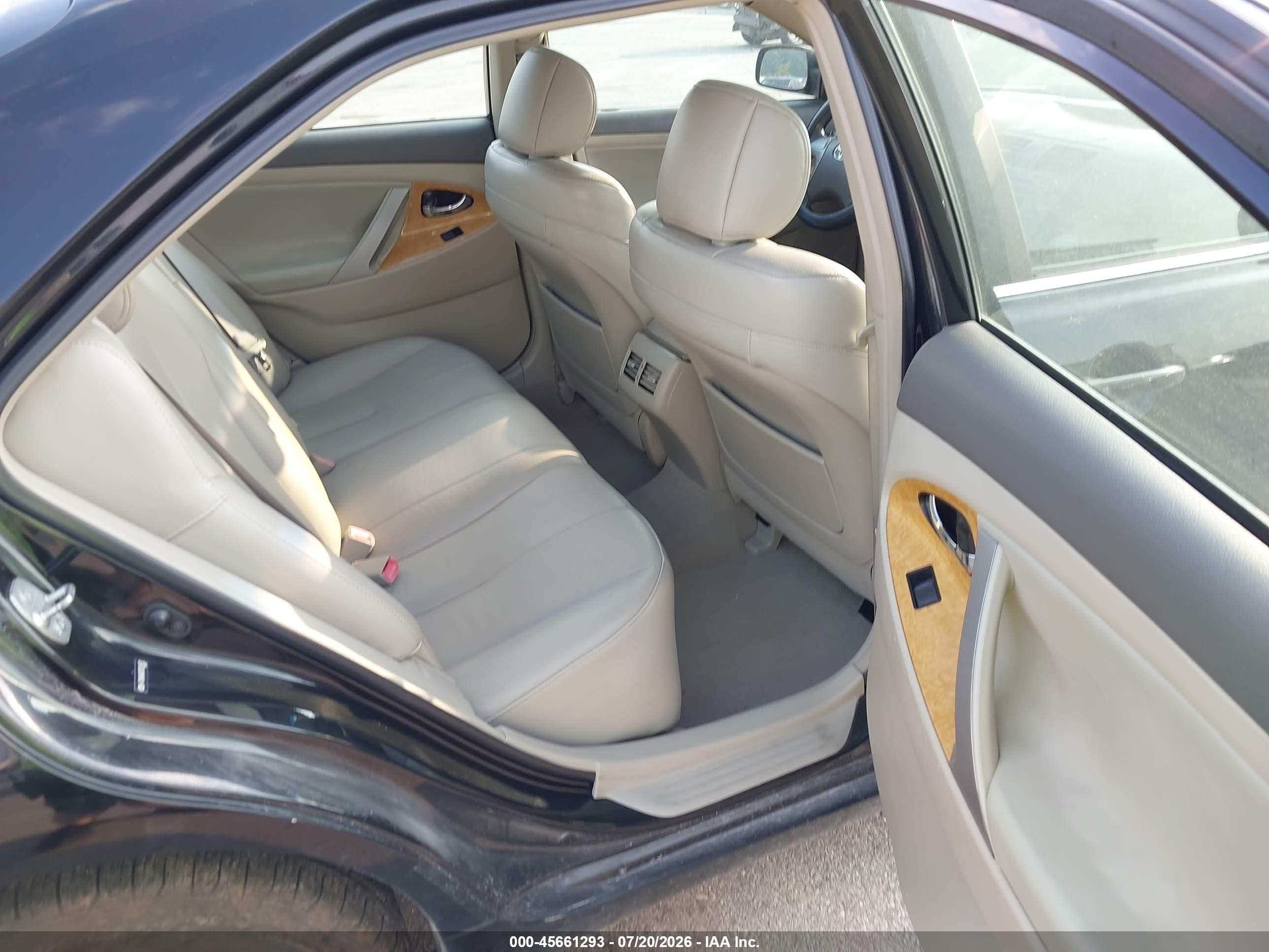 2007 Toyota Camry Xle V6 Black vin: 4T1BK46K87U524952