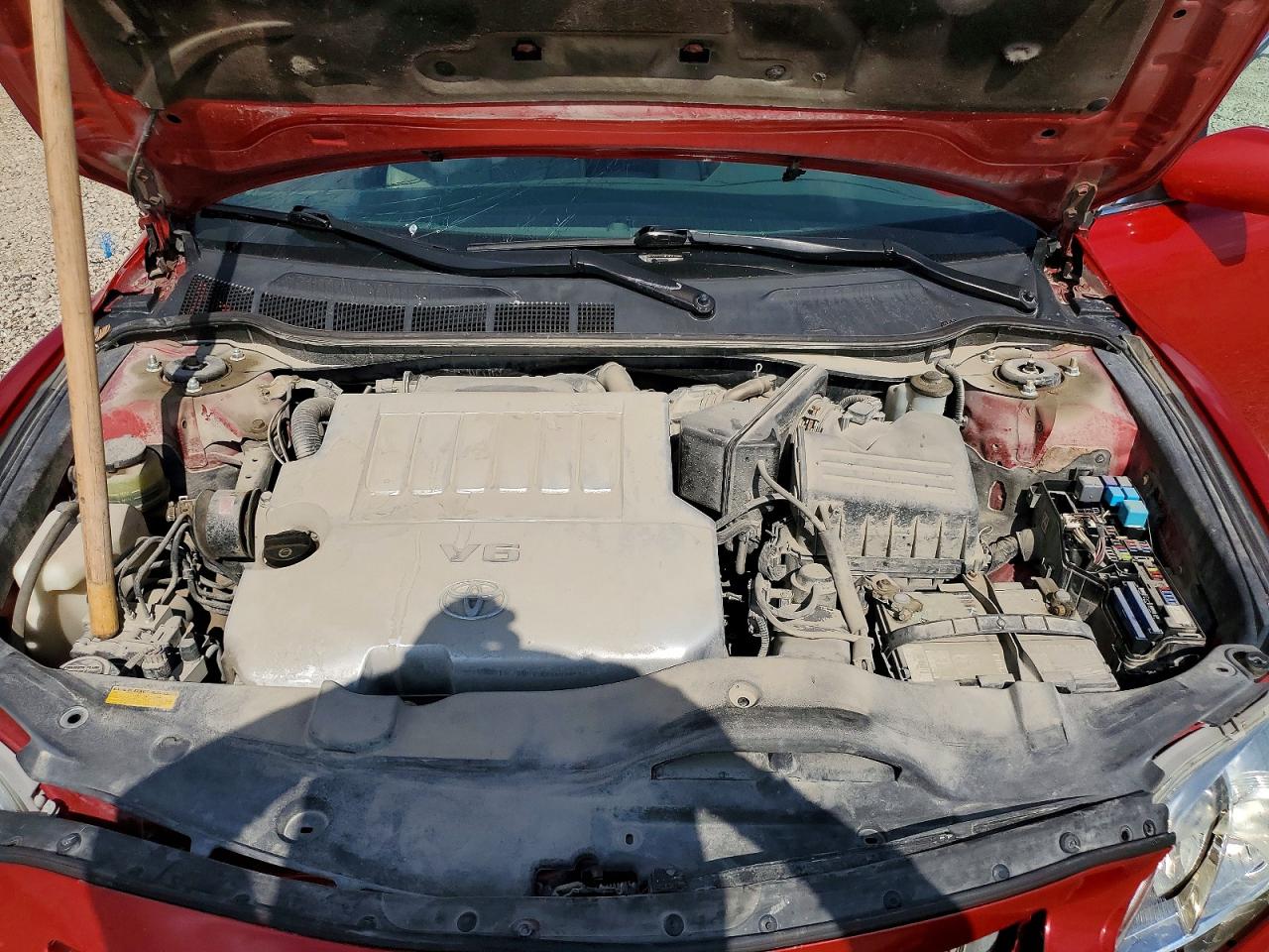 2008 Toyota Camry Xle V6 Red vin: 4T1BK46K88U063916