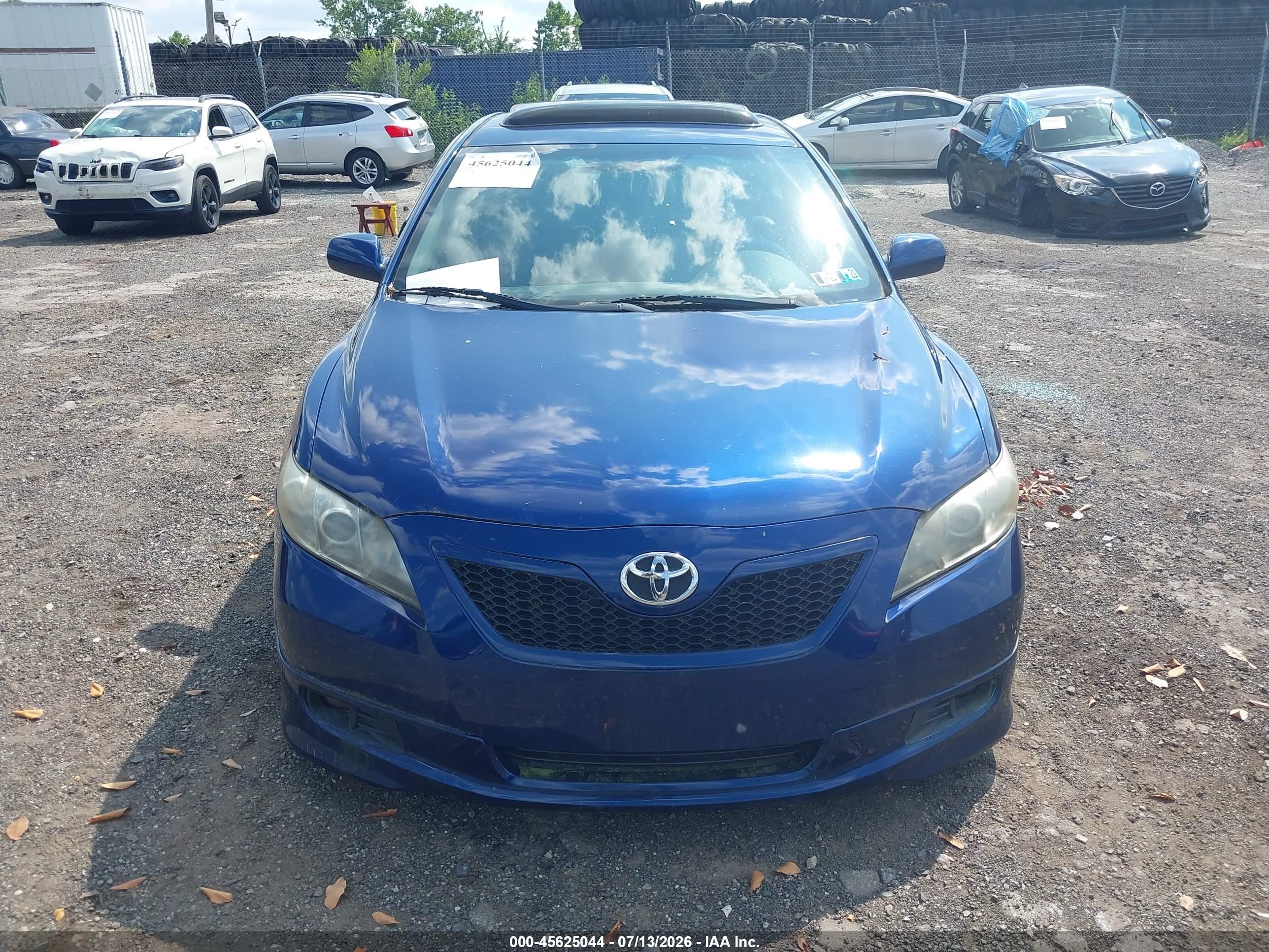 2009 Toyota Camry Se V6 Blue vin: 4T1BK46K89U076957