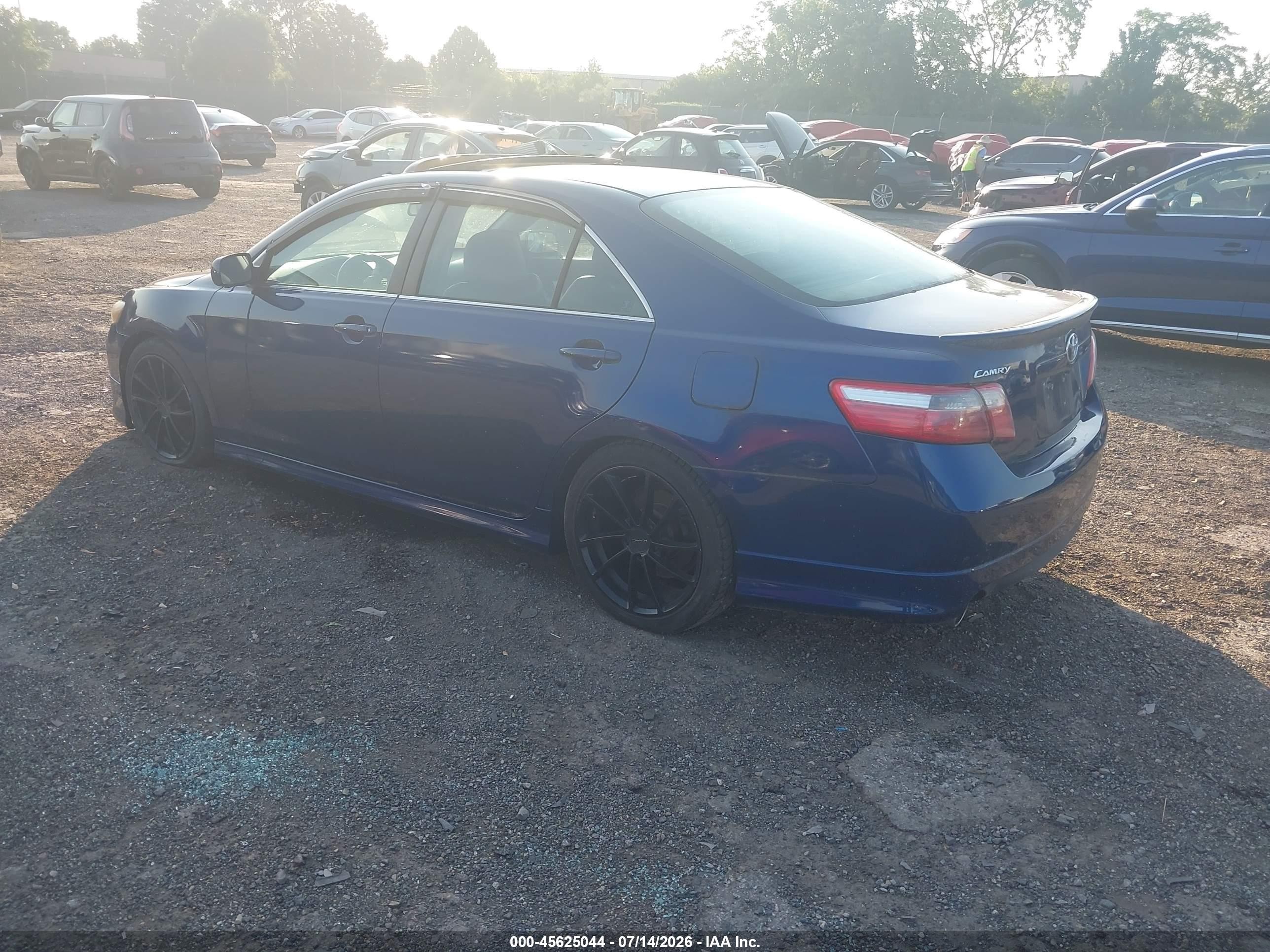 2009 Toyota Camry Se V6 Blue vin: 4T1BK46K89U076957